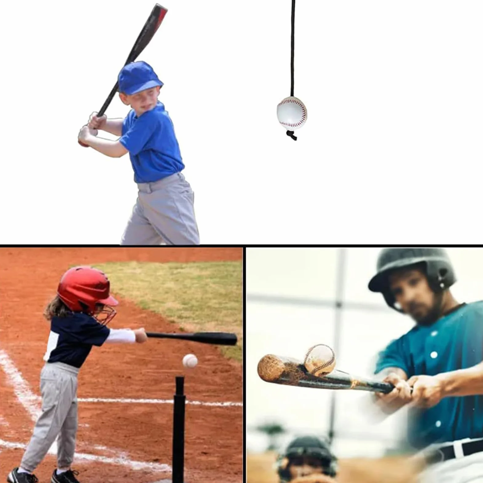 Entraîneur De Frappeur De Baseball - 300 Cm, R Softball Corde | Suspension, Équipement De Pratique Au Bâton | Améliorer La Précision De La Vitesse De Force pour Les Hommes Débutants Professionn