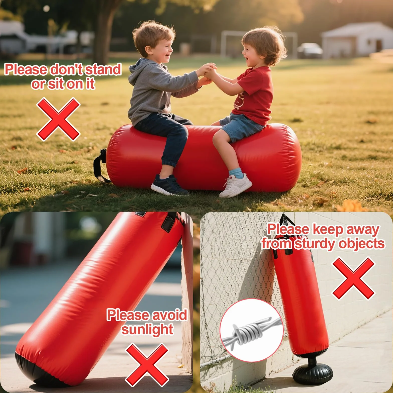 Sac de Frappe Enfant, 160cm Sac de Boxe avec Gants et Pompe, Gonflable Punching Ball Enfants pour Taekwondo Karaté, 3-12 Ans Cadeaux pour GarçOns et Filles Set de Boxe pour Bureau,Gym