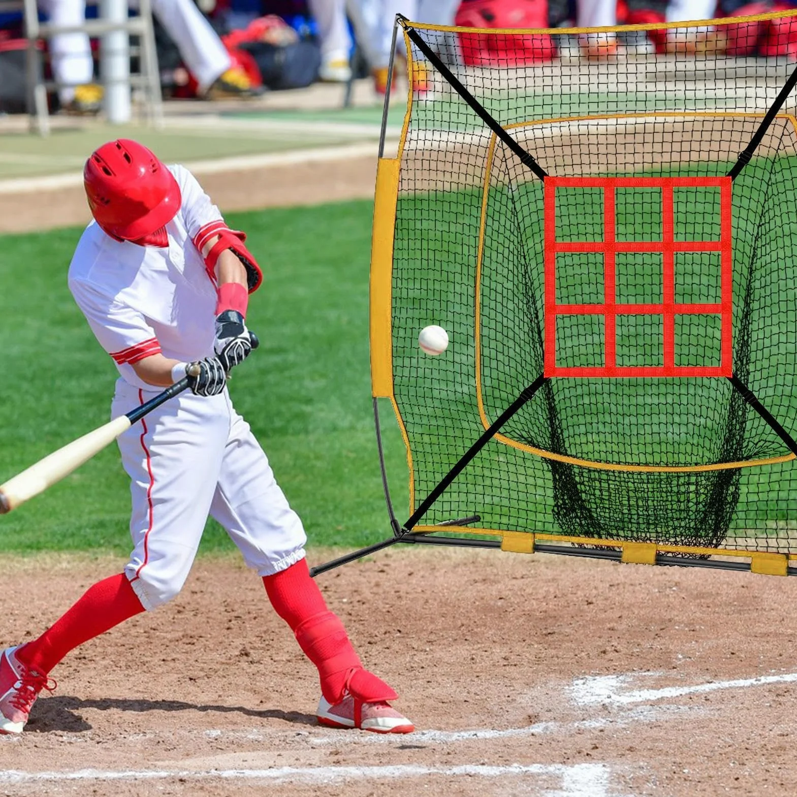 Cible de pitching net Strike Zone | Filet cible de tangage réglable, filet d'entraînement de baseball pour frapper la capture d'impact, travail avec des exercices de tangage et précision de