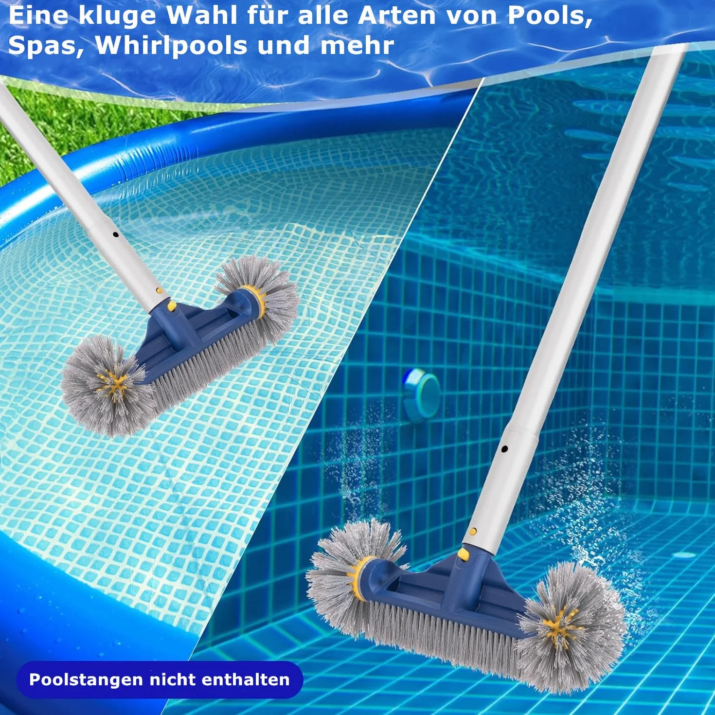 PooLiFE Brosse de piscine 31,75 cm extrémités rondes