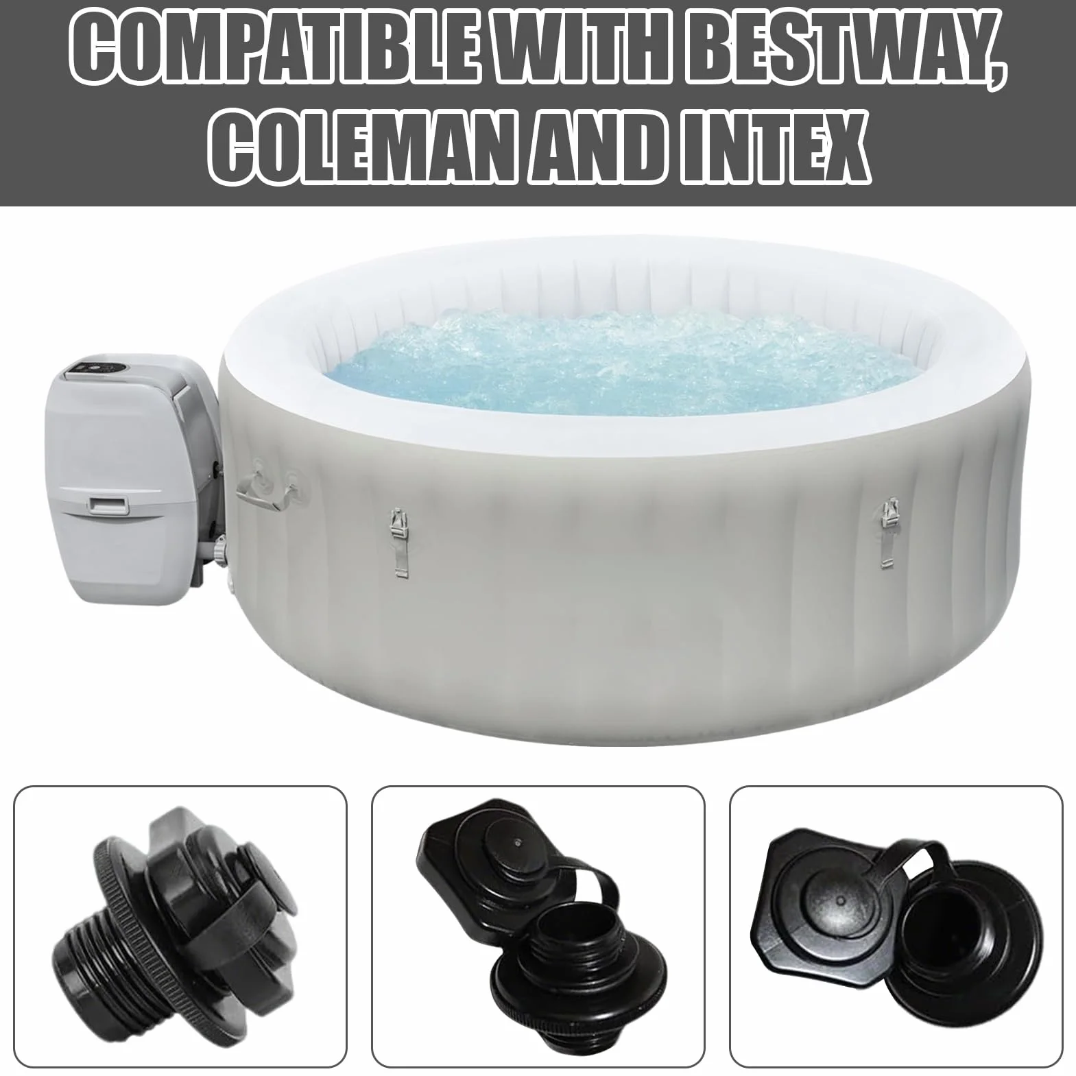 Lay-Z-Spa Bestway Coleman Intex valve gonflage spirale remplacement F4C009B bouchon couvercle baignoire gonflable