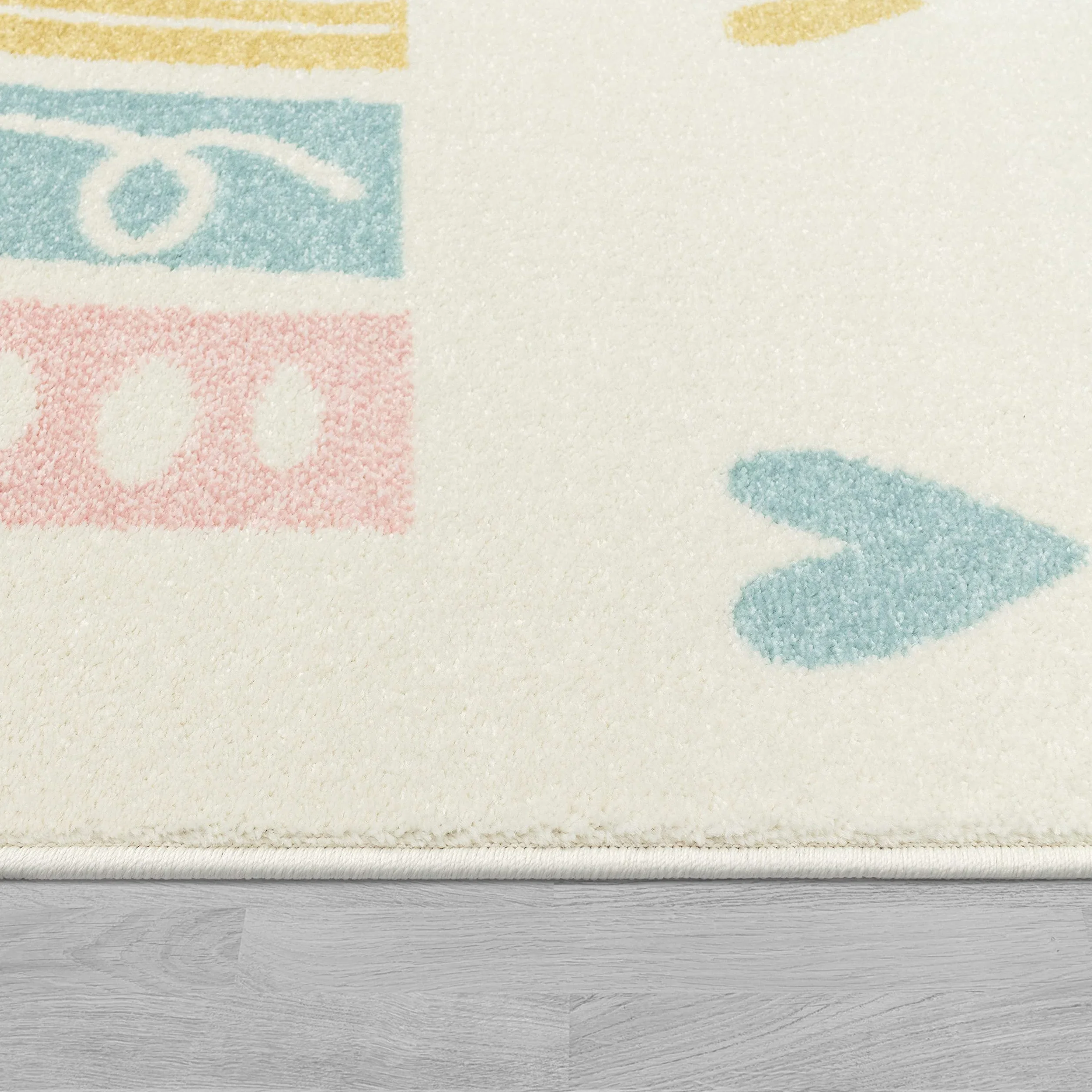 Tapis pour Enfant Paco Home 160x220 cm Crème Motifs Chambre Fille Garçon