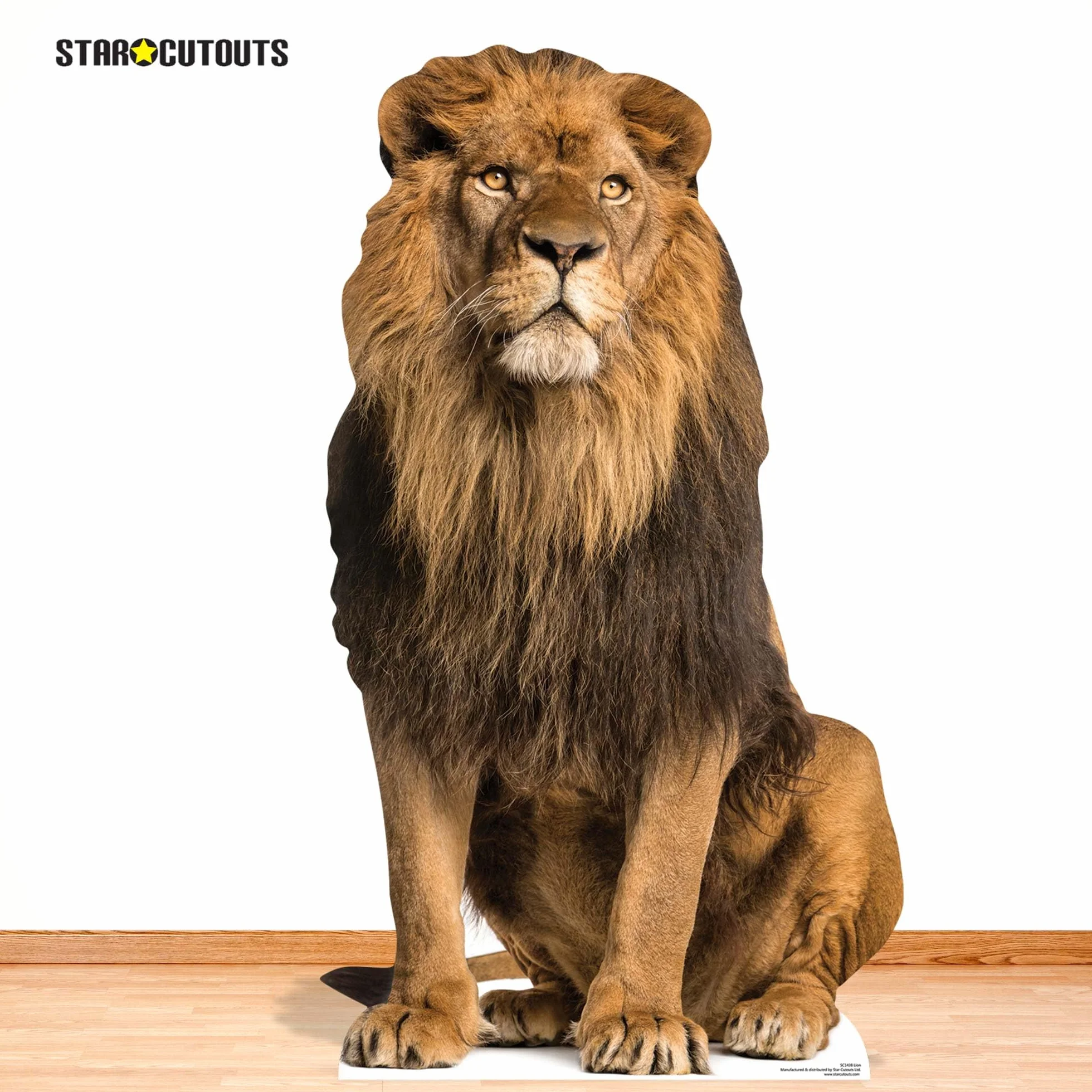 STAR CUTOUTS Lion Assis en Carton Adulte 155 cm Décoration Animaux Fête Anniversaire
