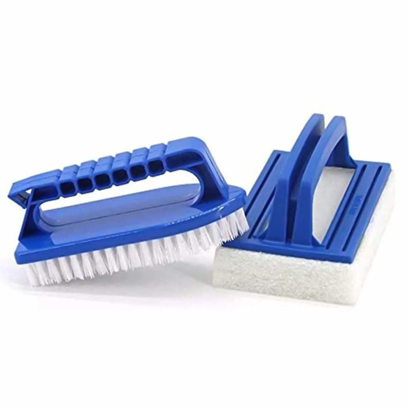 Brosse de Nettoyage Mur Piscine Éponge Ligne d'eau 2 Pièces avec Manche