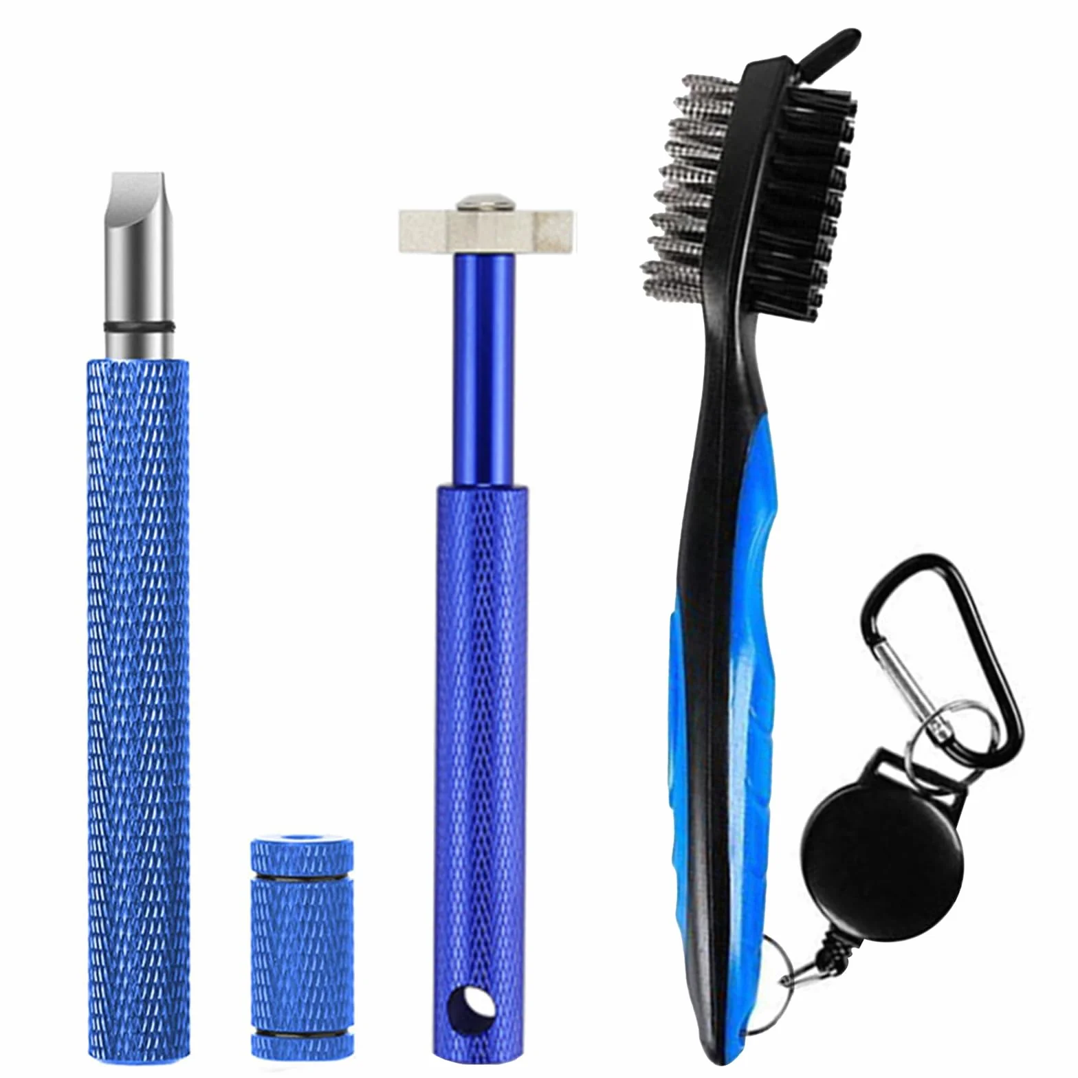 Brosses de Golf 3 Pièces Nettoyage Club Rétractable Affûteur Rainures Confortable