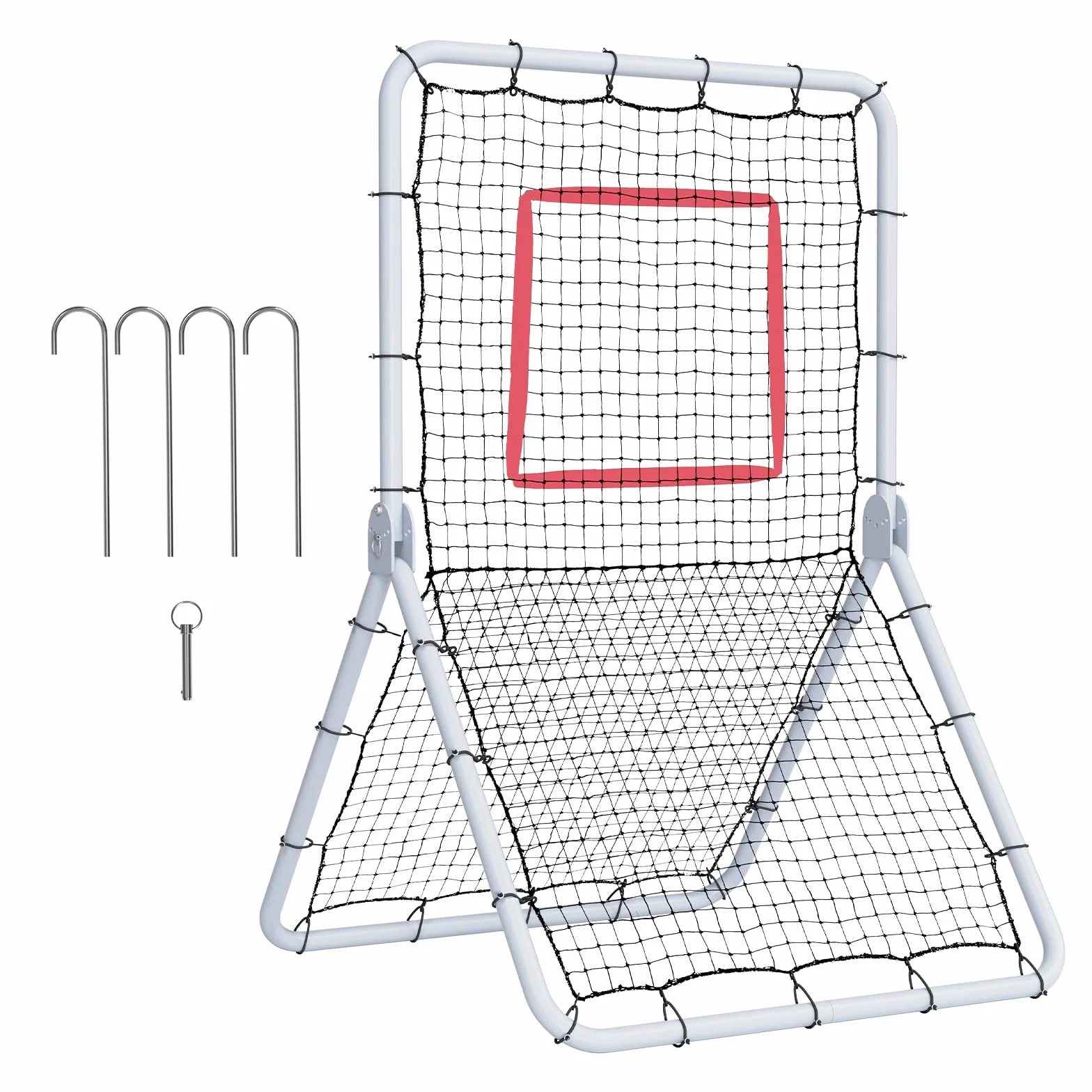 VEVOR Filet de Rebond pour Baseball et Softball, 1066,8 x 1828,8 mm, Filet de Lancement de Baseball, entraîneur de Rebond de Lanceur, 5 Angles réglables, pour la Pratique du Terrain et du Lancer
