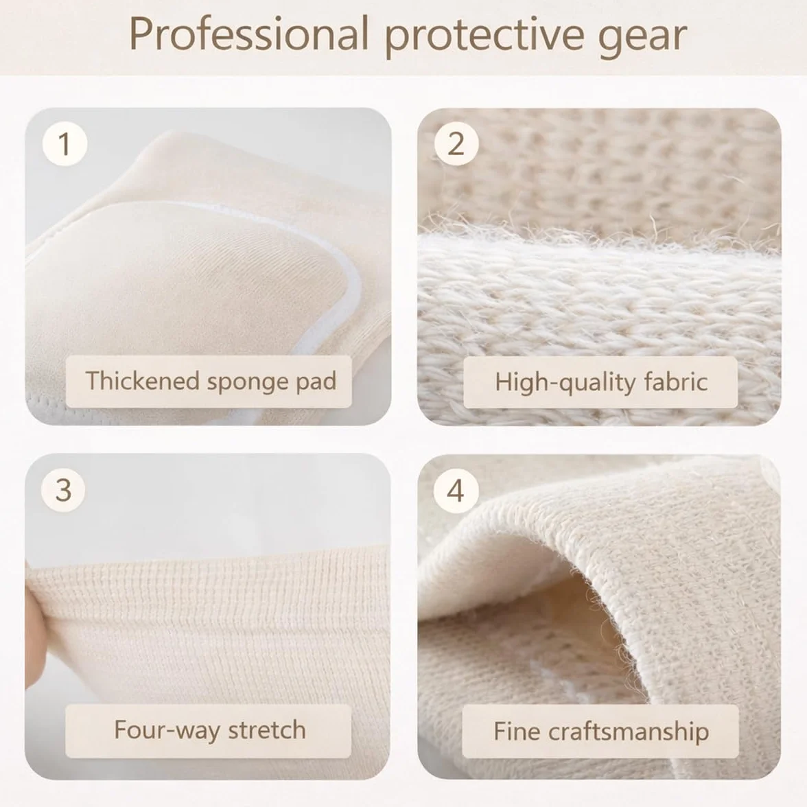 1 Paire Genouillères Danse en Mousse – Protection Souple pour Genoux, Genouillère Sport Respirante pour Danse Yoga Entraînement