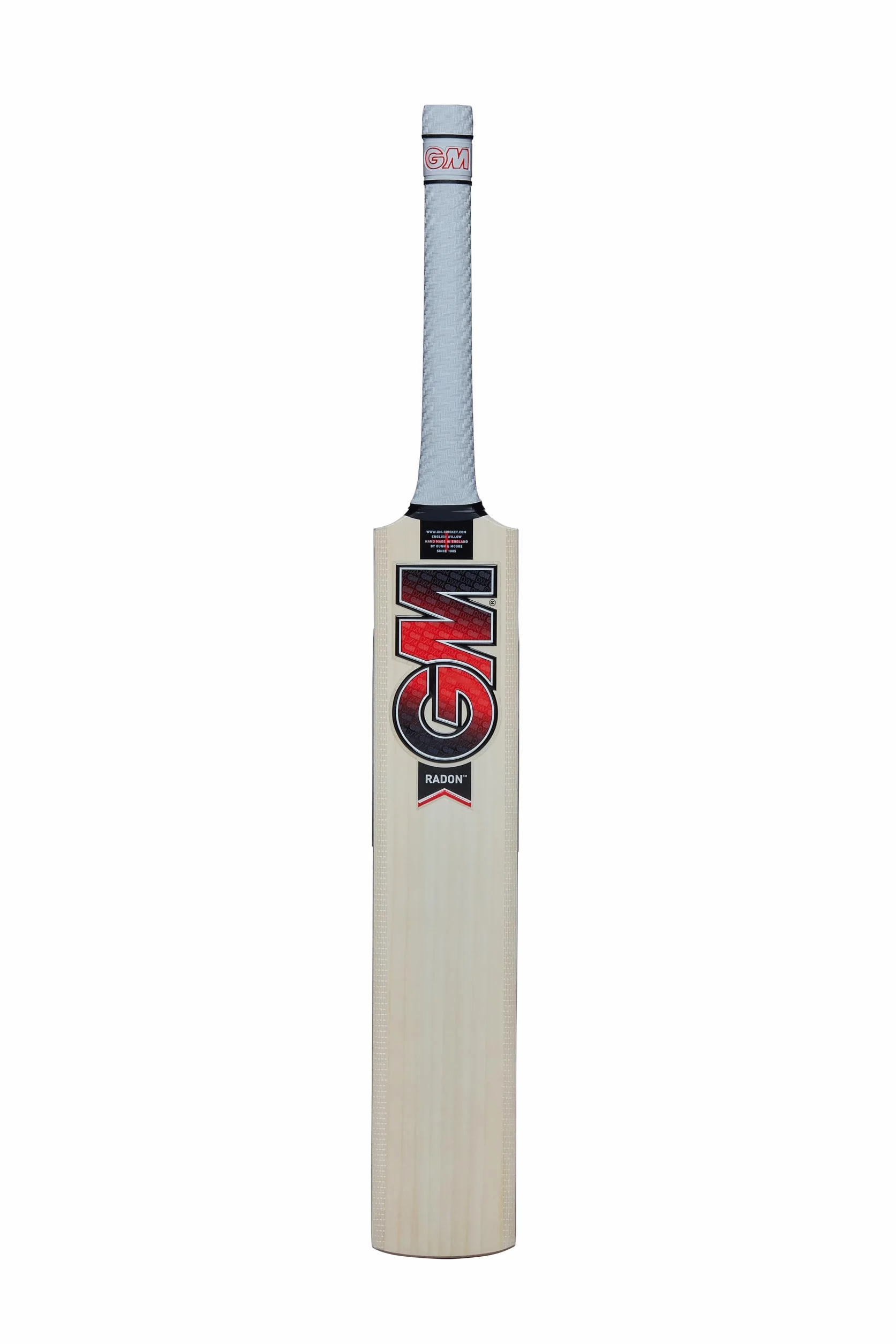 Gunn & Moore GM Batte de Cricket | Radon | Saule Anglais Prime | DXM, ToeTek | Disponible en Tailles 1 à Pleine Taille