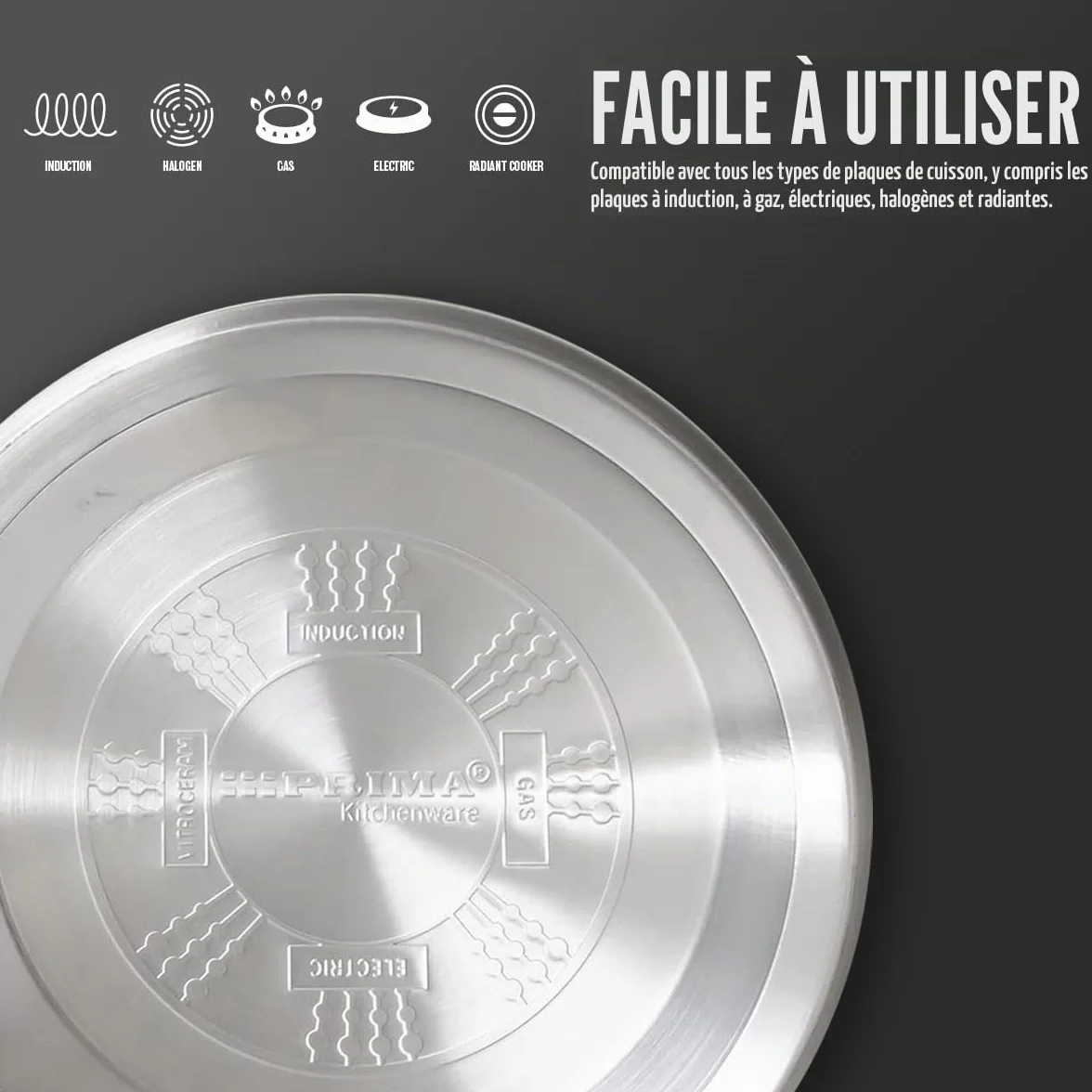 Bouilloire sifflante en acier inoxydable léger, 2,5 L