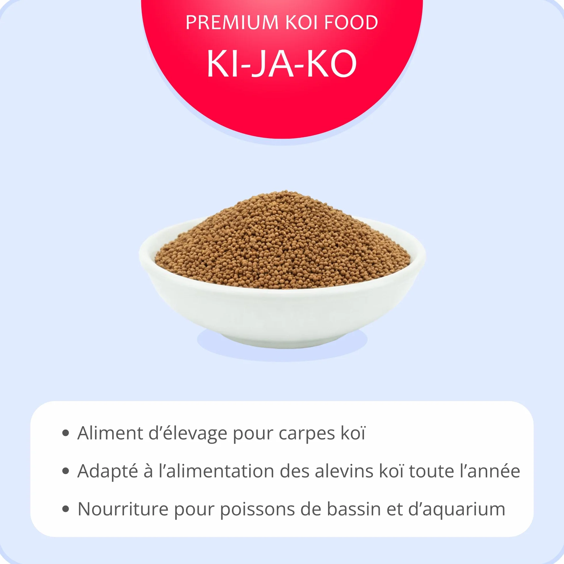 Nourriture pour alevins Carpe koï 500g 2mm prébiotiques probiotiques oméga-3