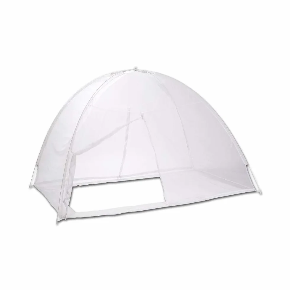 TERRE JARDIN Moustiquaire dôme popup pour lit - 200 x 125 - Blanc