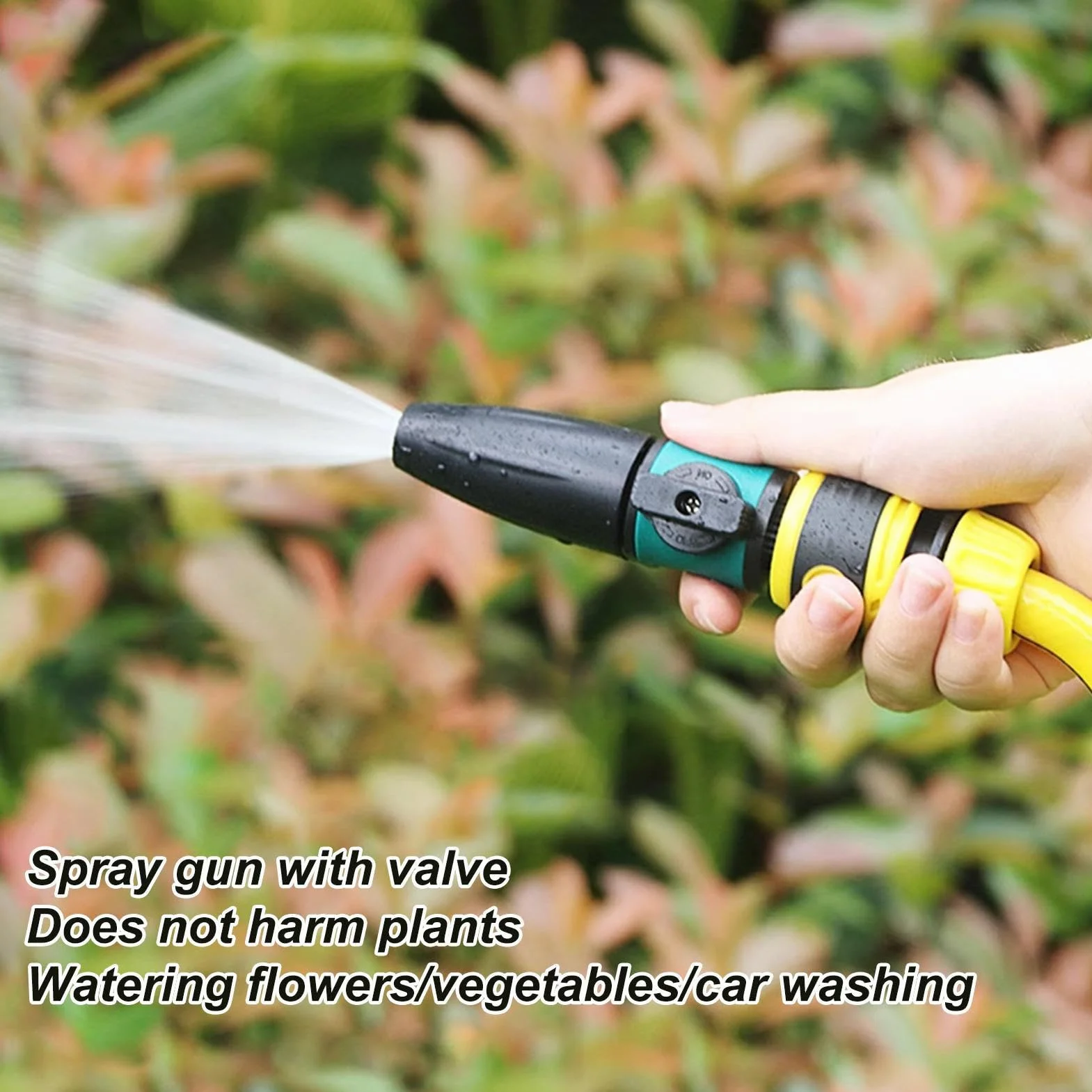 Buse du tuyau d'eau - tête de pulvérisation réglable pour jardin, lavage de voiture