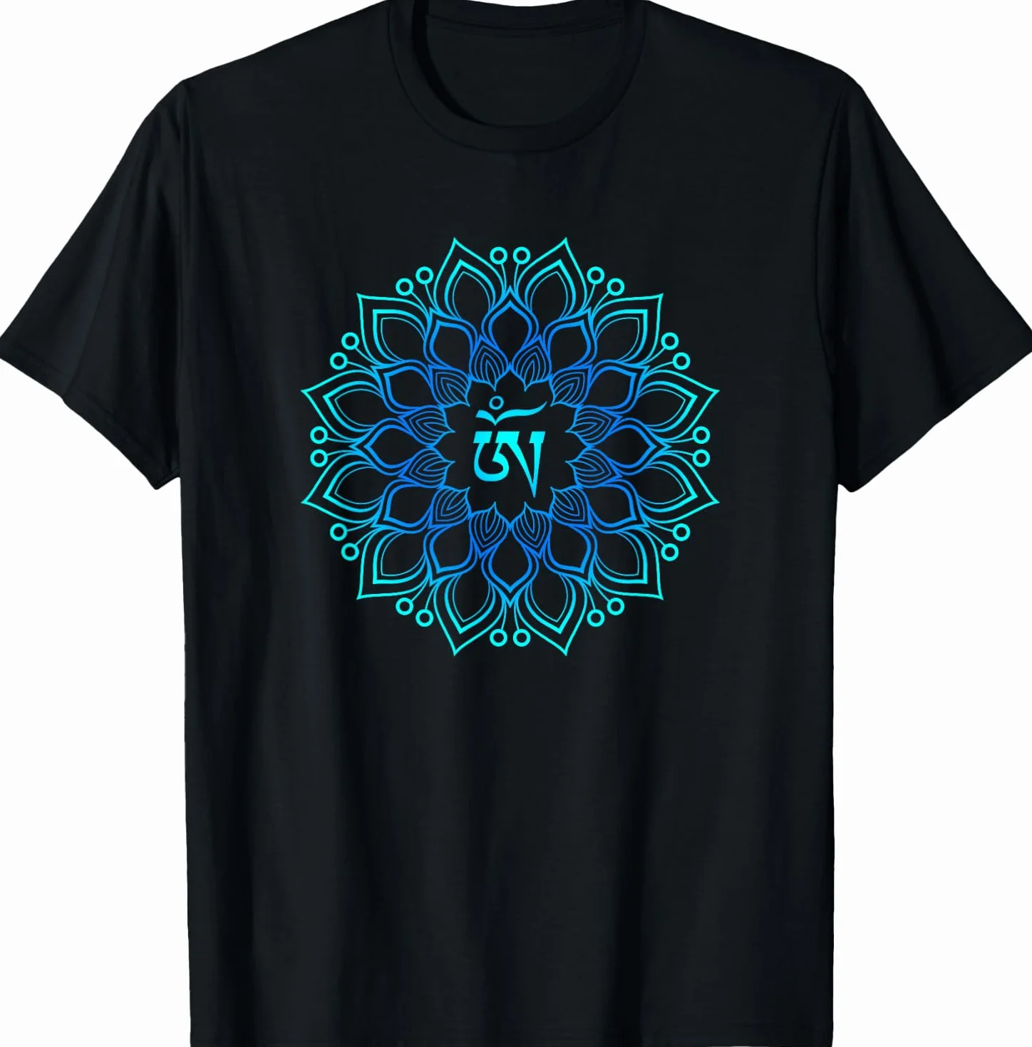 Beau t-shirt de yoga graphique motif mandala chakra OM T-Shirt