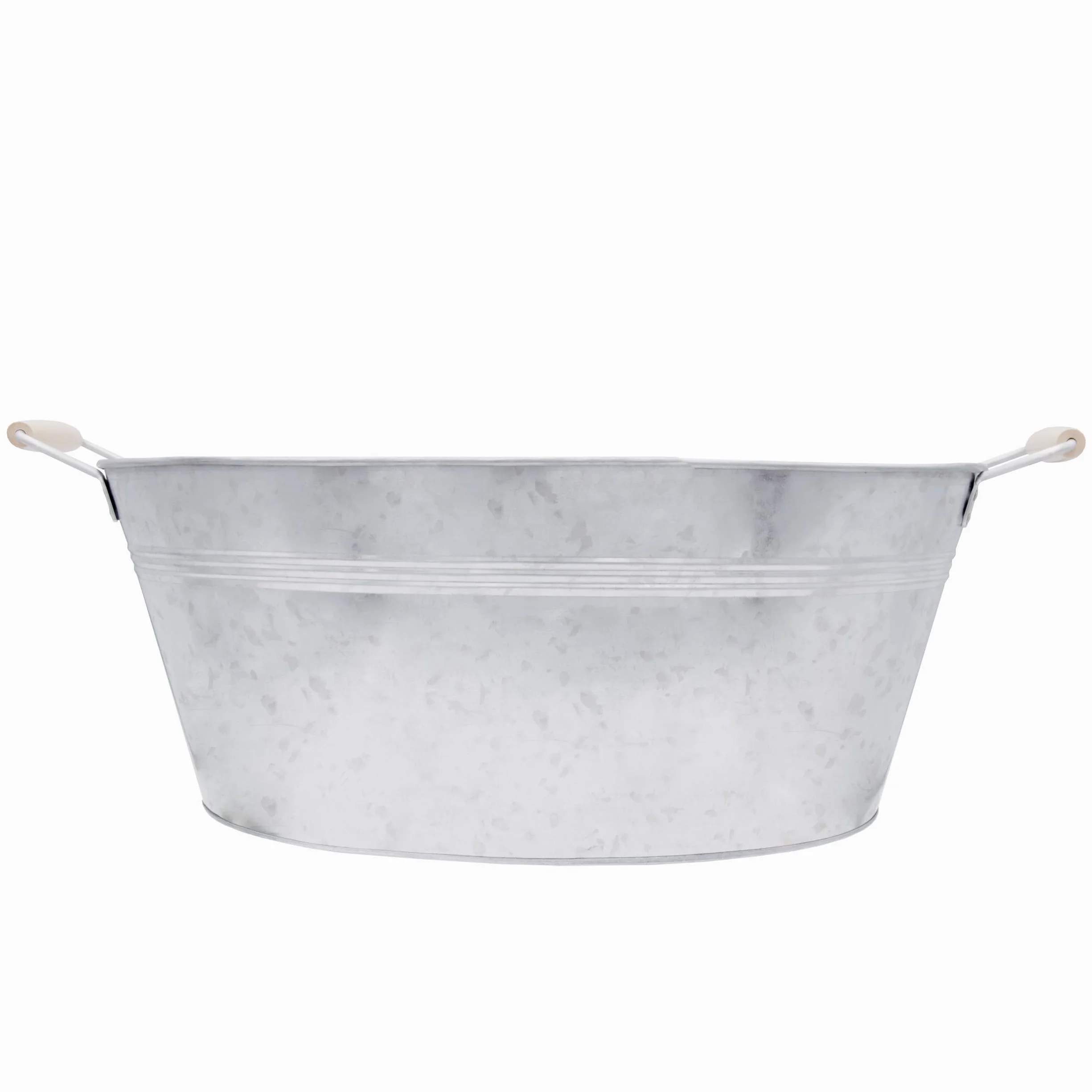 Baignoire galvanisée Bol à planter Mini étang Décoration jardin extérieur