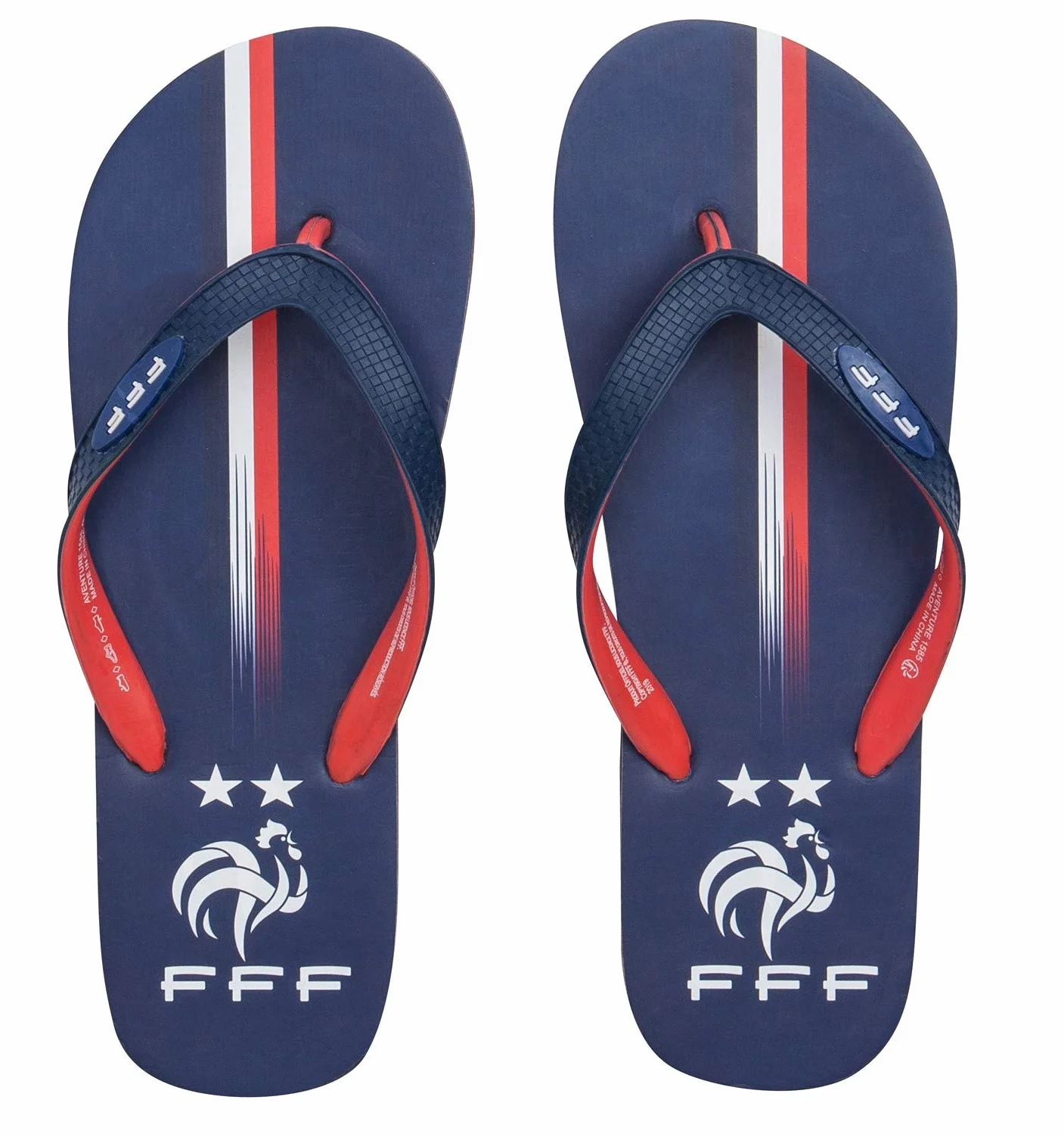 Equipe de FRANCE de football Tongs FFF - Collection Officielle Taille Homme