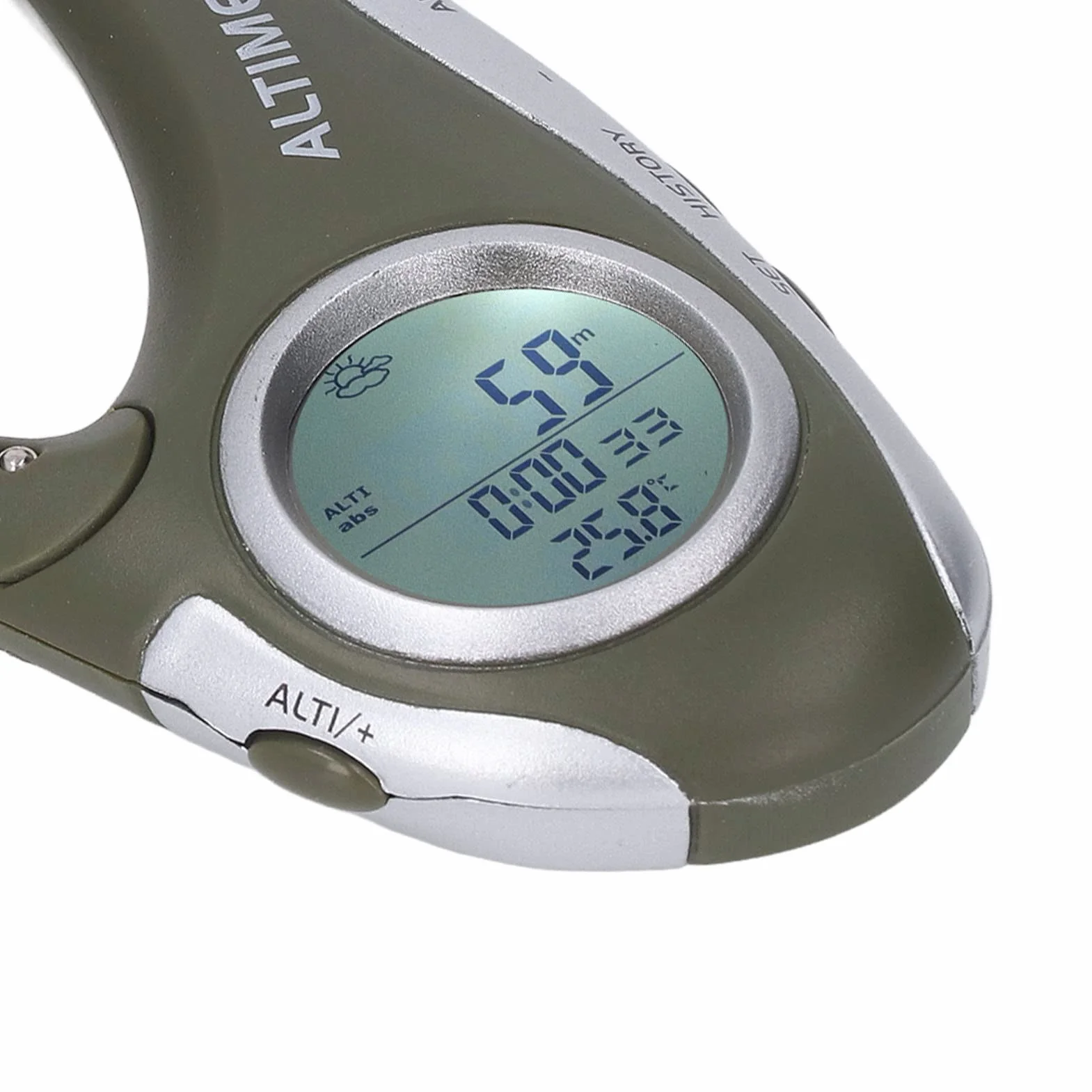 Baromètre Altimètre Numérique Multifonctionnel, Thermomètre Moniteur d'Altitude Métrique, Portable avec Rétroéclairage, pour Sports de Plein Air