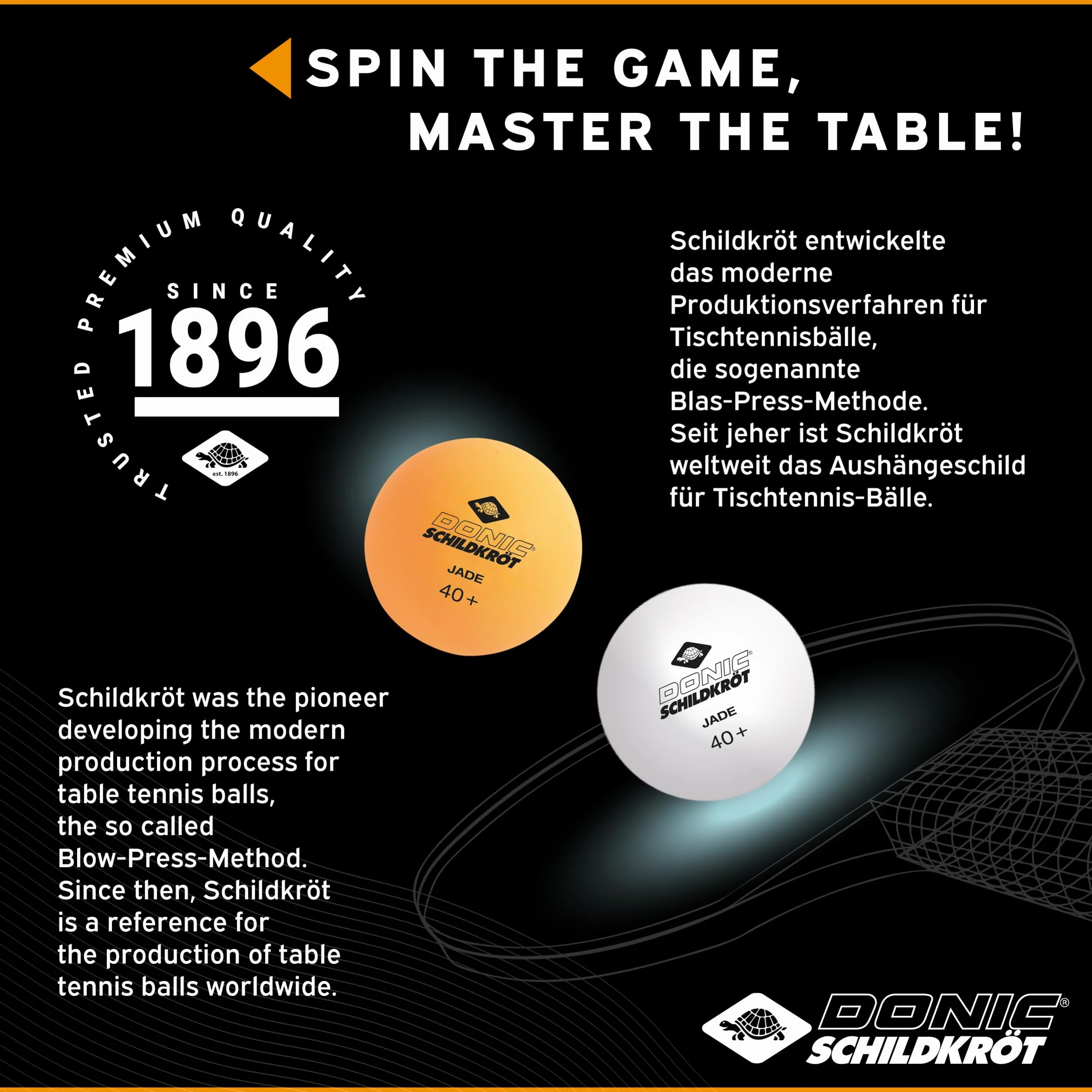 Donic-Schildkröt Balles de Tennis de Table Jade