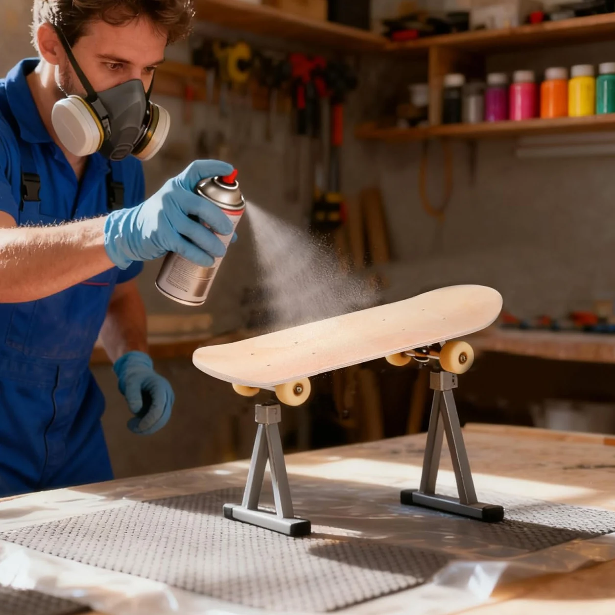 Toyvian Planche de Skate Vierge, Skate Bois d'Érable 7 Couches Plateau de Skateboard DIY avec Trous Pré-PerçéS pour Peinture Graffiti Loisirs Créatifs Enfant Décoration Murale Activité Manuelle, 43cm