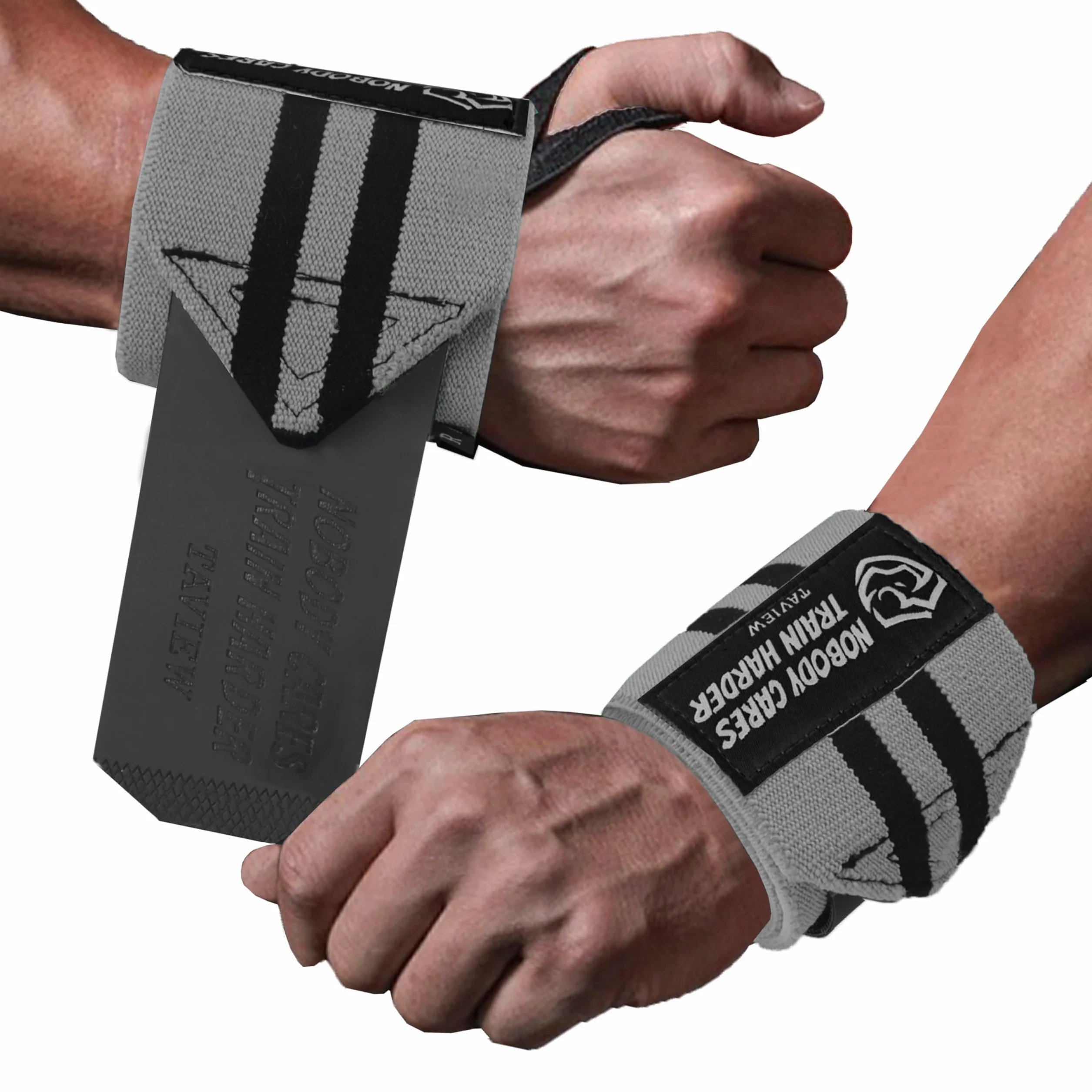 TAVIEW Bandages de poignet pour haltérophilie avec boucle de pouce robuste, haltérophilie, cross-training, bodybuilding - Qualité professionnelle - Pour entraînement en salle de sport, hommes et