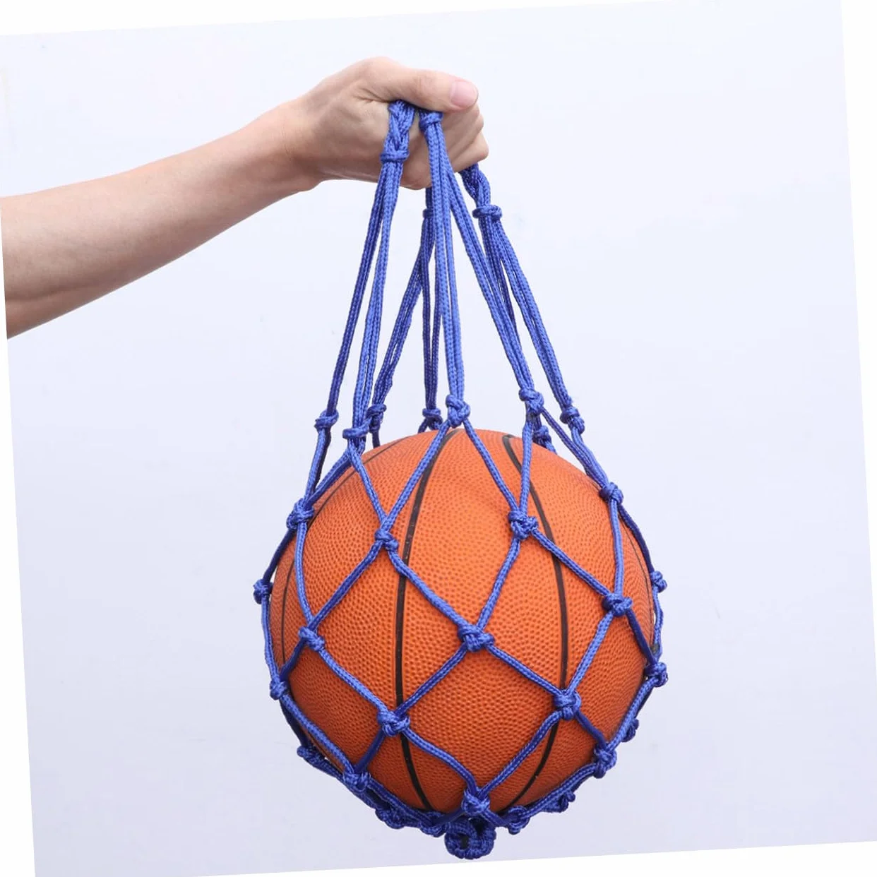 de Rangement Maille Nylon Renforcé avec Cordon de Serrage de Transport pour Ballon de Basket Football Bleu et Résistant à Eau pour Écoles et Entraînements