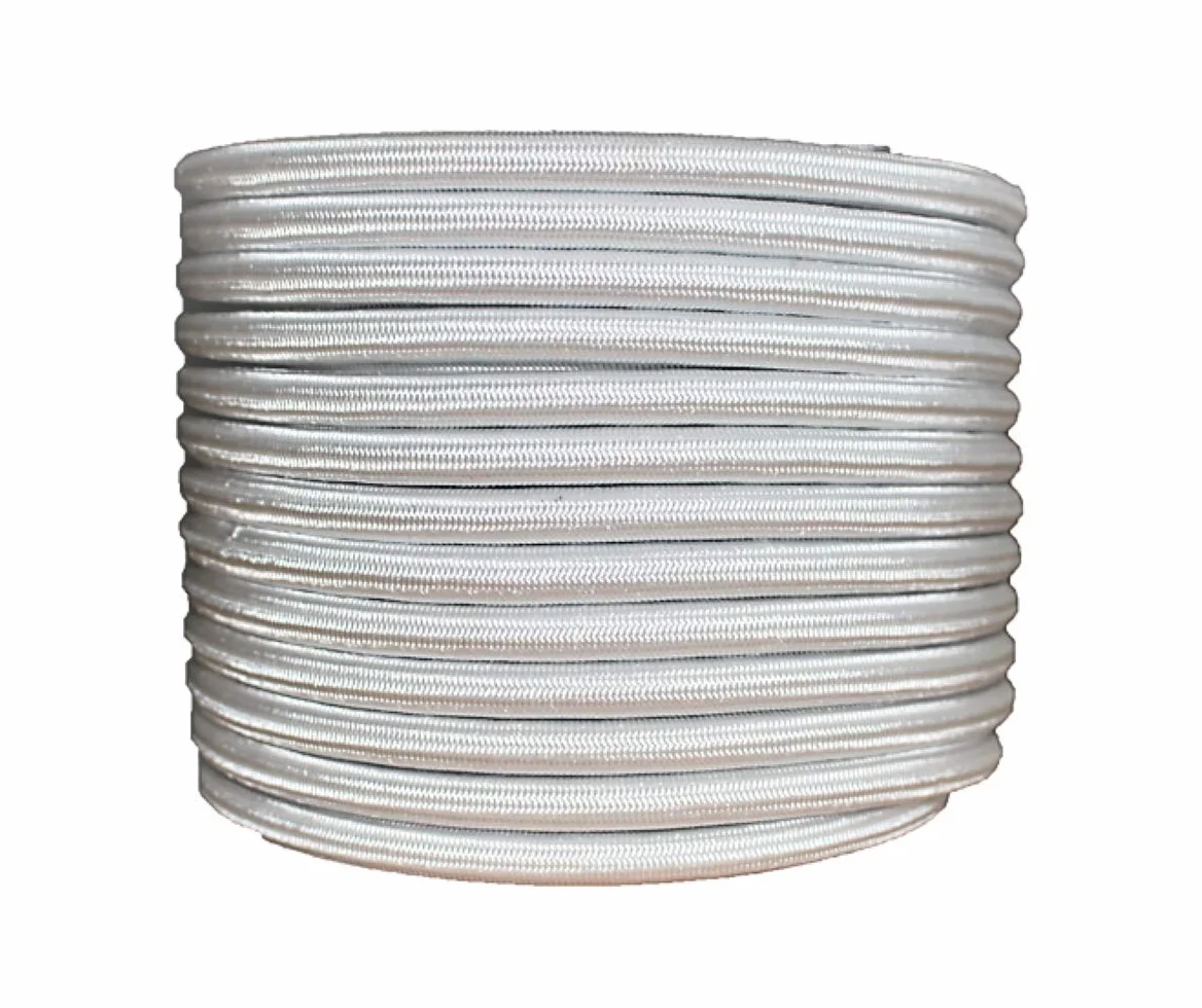 CORDAMARKET 8 mm Caoutchouc élastique Blanc 50 m