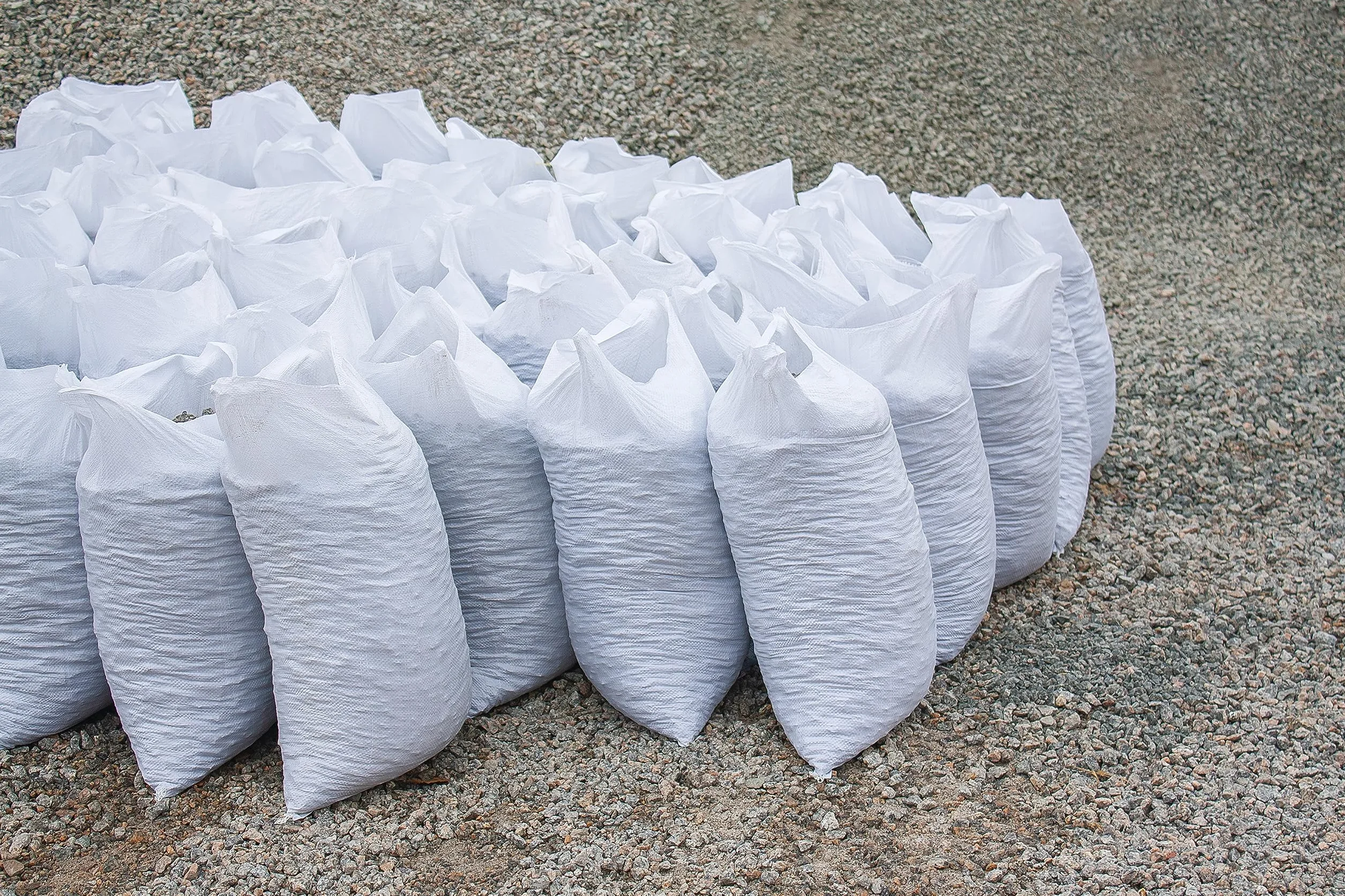Flandria Lot de 10 Sacs à Gravats 55x95 cm Sac Chantier Polypropylène Tissé Résistant 55 kg