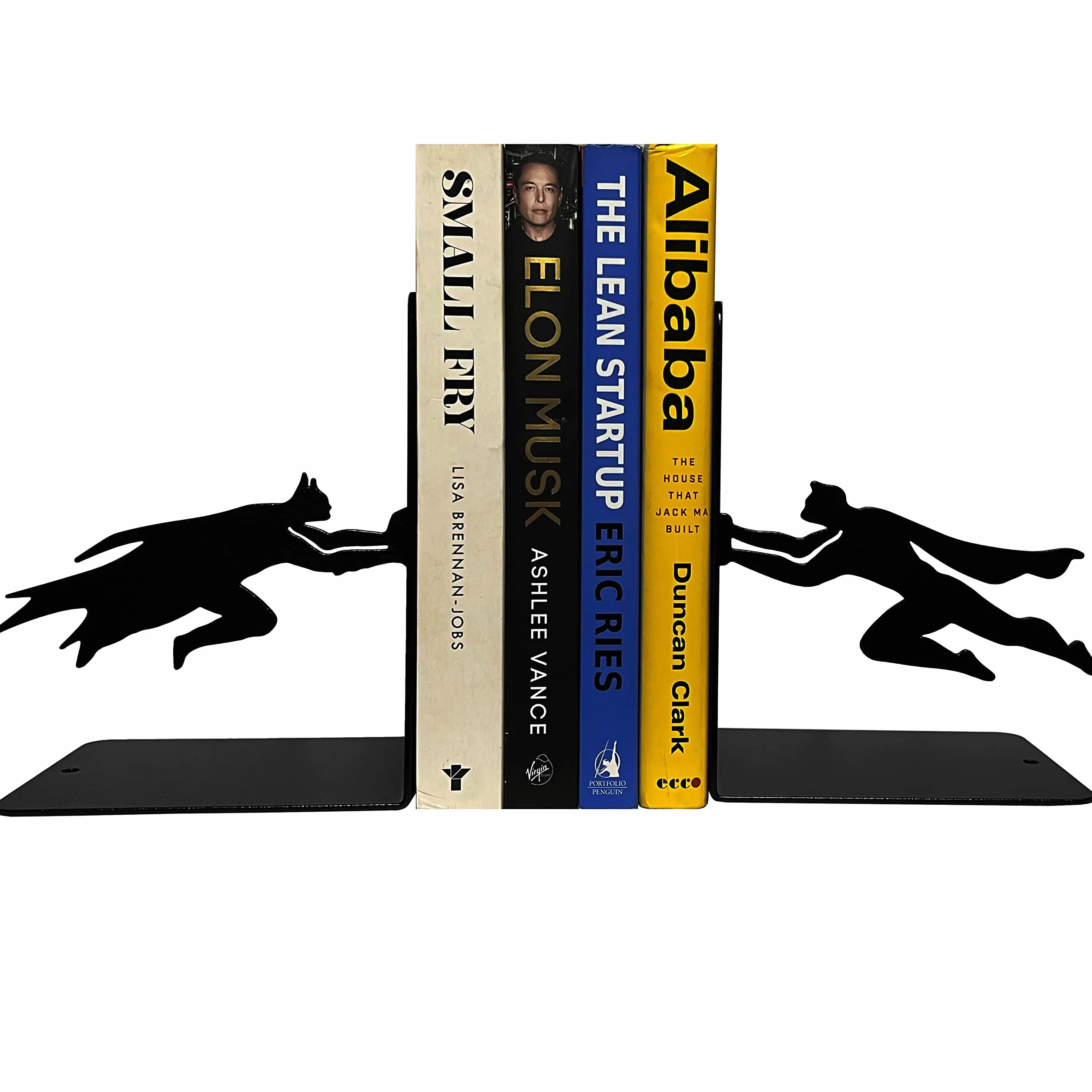 Serre-livres décoratifs super-héros en métal pour livres lourds, décoration maison 1,1 kg/paire