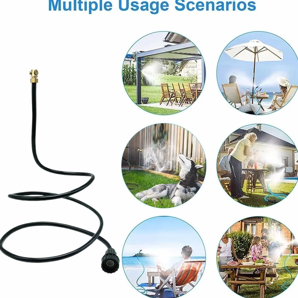 Brumisateur debout extérieur 193 cm 3 voies portable refroidissement jardin piscine
