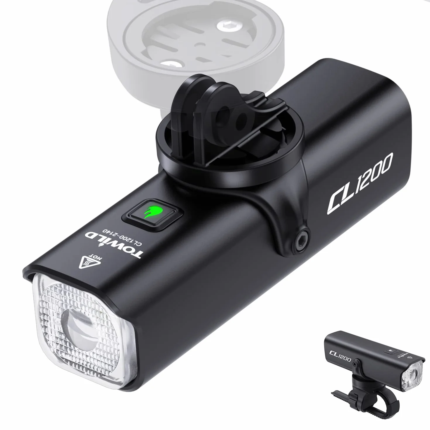 Éclairage Vélo 1200 Lumens - Phares de Cyclisme étanches IPX6 Lampe Velo Rechargeable 4000mAh, Lumière de vélo Intelligente pour Les trajets Quotidiens/VTT, Prend en Charge l'installation Inverse