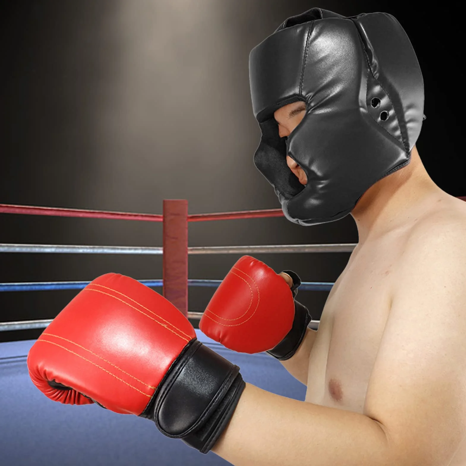 Casque Boxe Adulte MMA Entraînement, Sports de Combat, Protection Femme Homme, Integral pour Sparring, Kickboxing, Art Martiaux, Karaté, Muay Thai