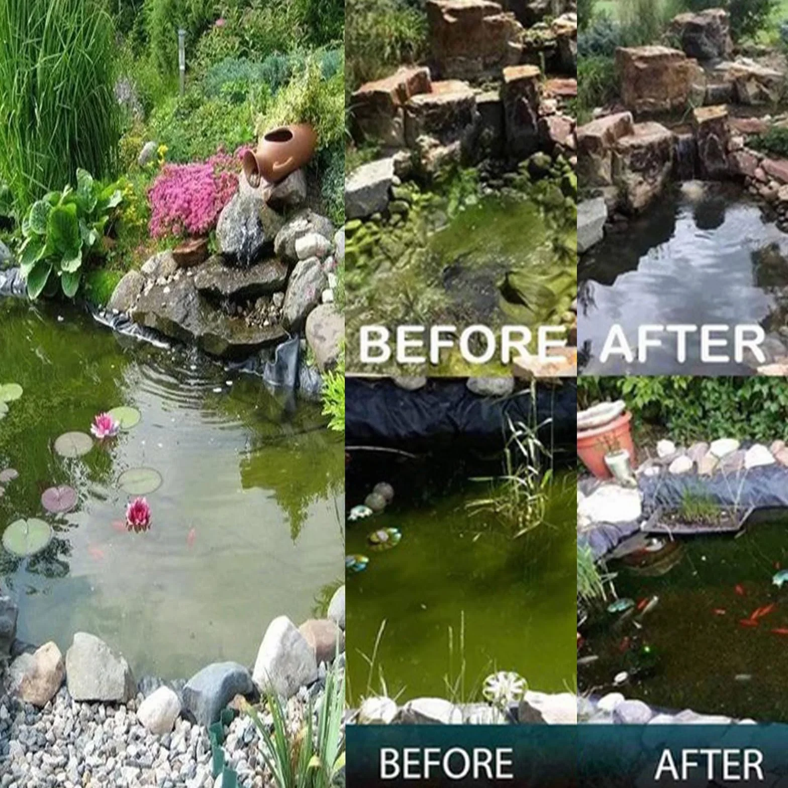 Bâche Liner pour Bassin 2 m x 2 m Noir Flexible pour Étang Jardin Fontaine Cascade