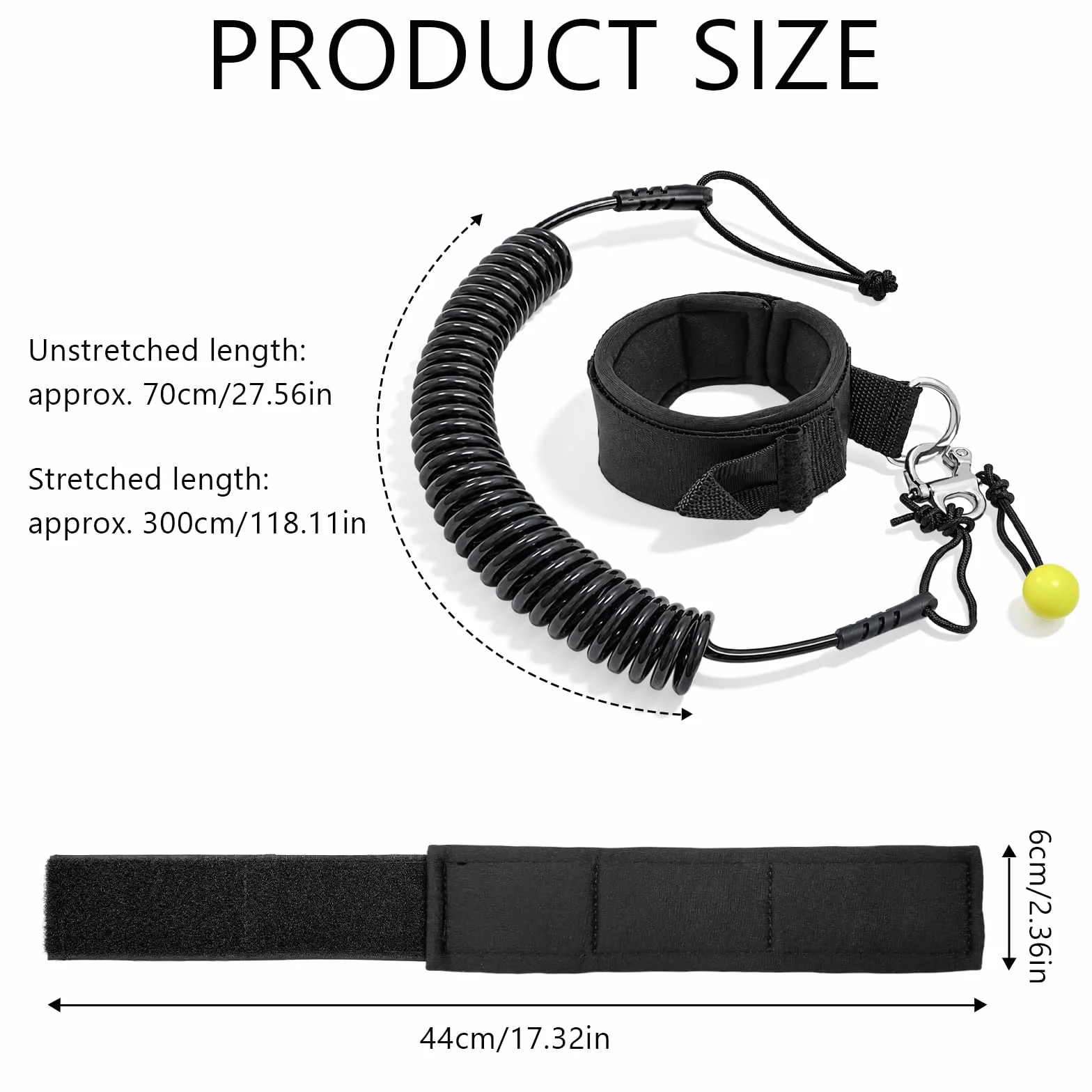 Leash de Surf, Cordon Sécurité Sup, Leashs Spirale Paddle pour Planche Stand up Board Surfboard Kayak
