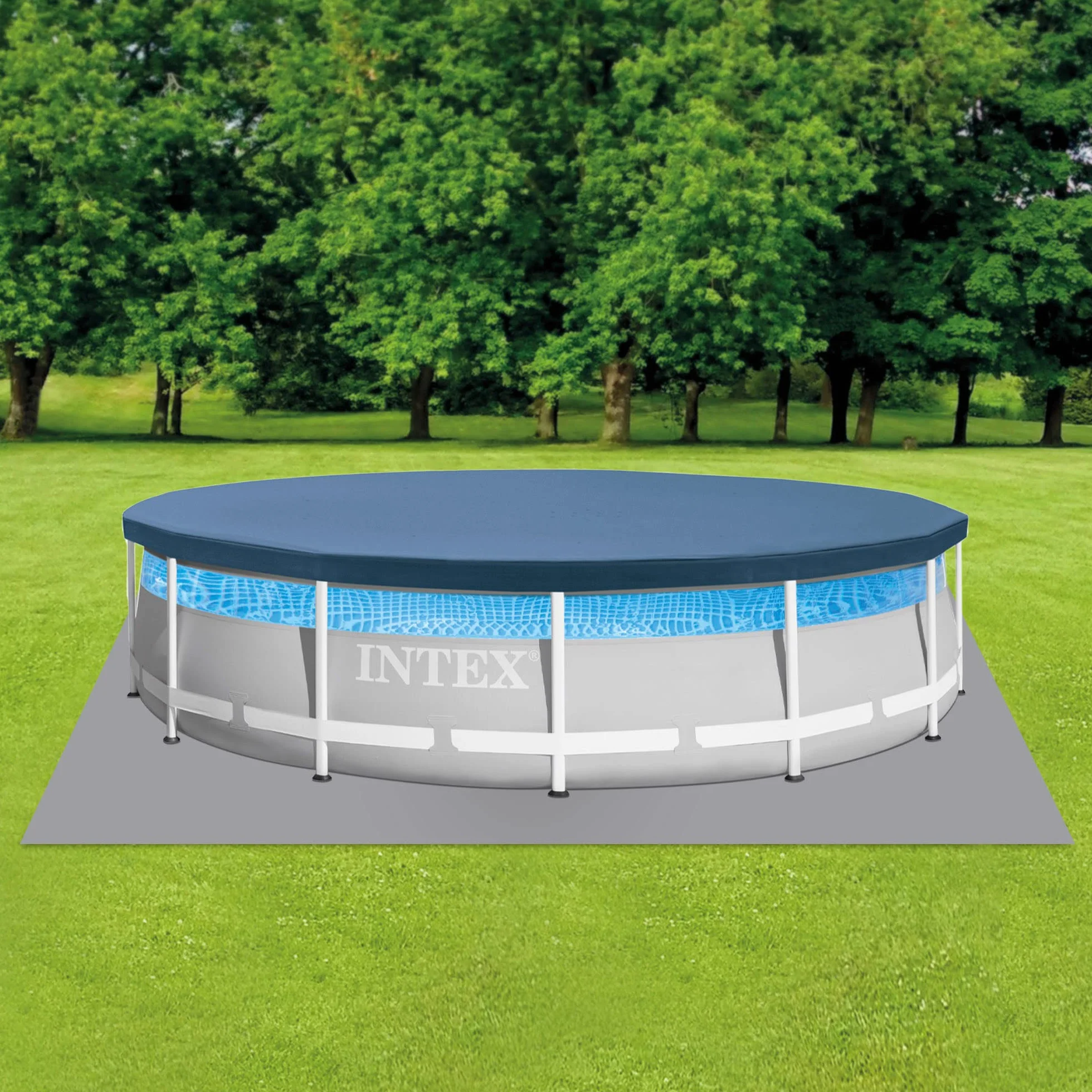 Intex Kit piscine tubulaire ronde Clearview 4,27 x 1,07m Gris