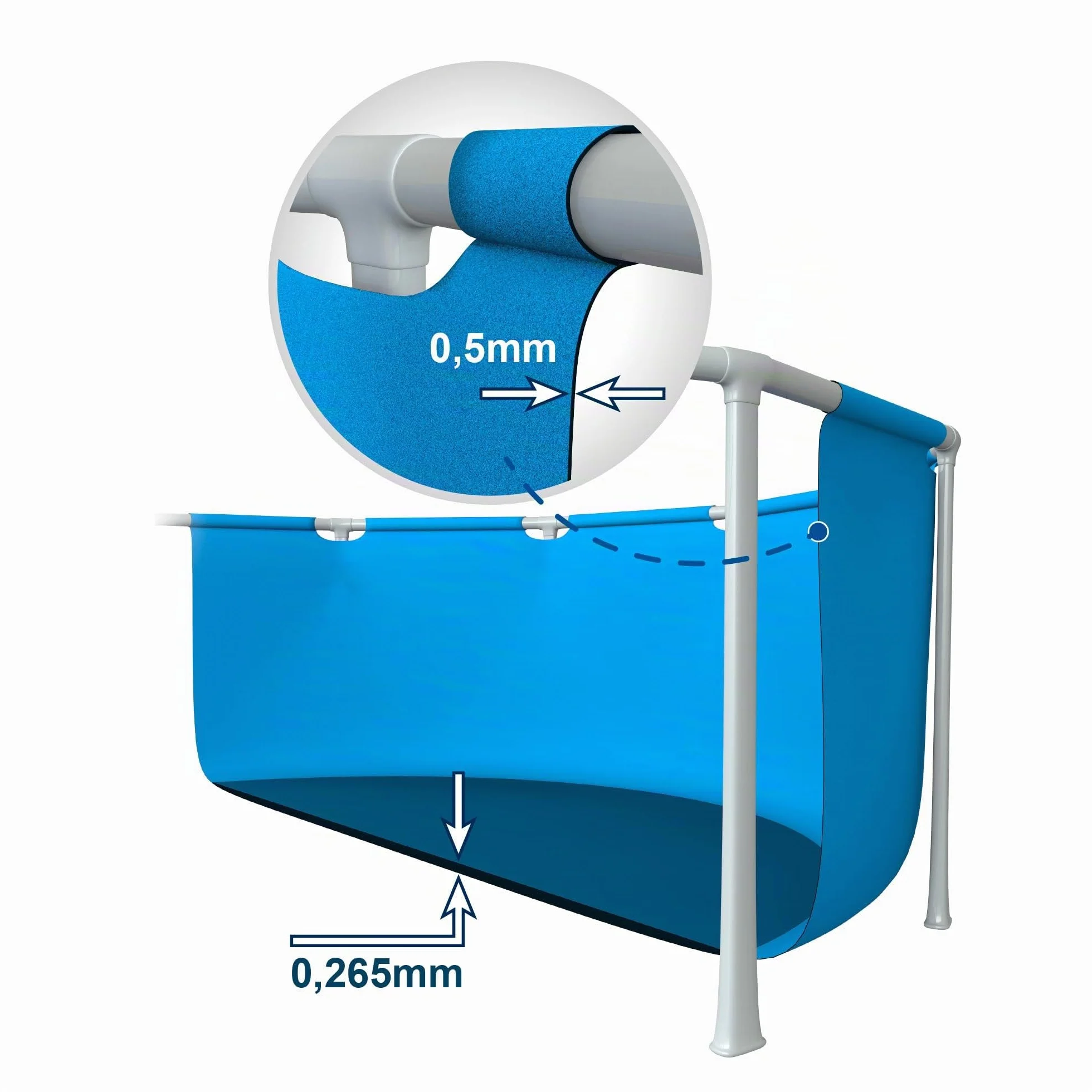 Intex Piscine Metal Frame Ronde Tubulaire 2,44 x 0,51m