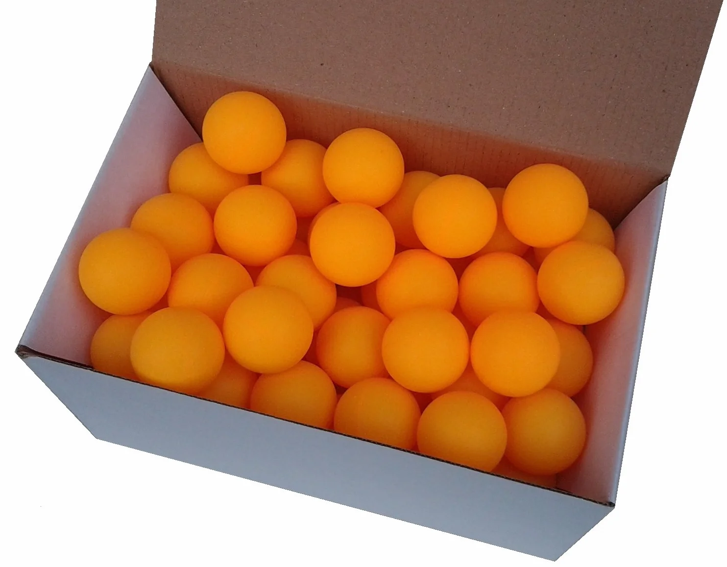 GmbH 75 Balles de Tennis de Table 38 mm sans Impression Orange Matériau Solide