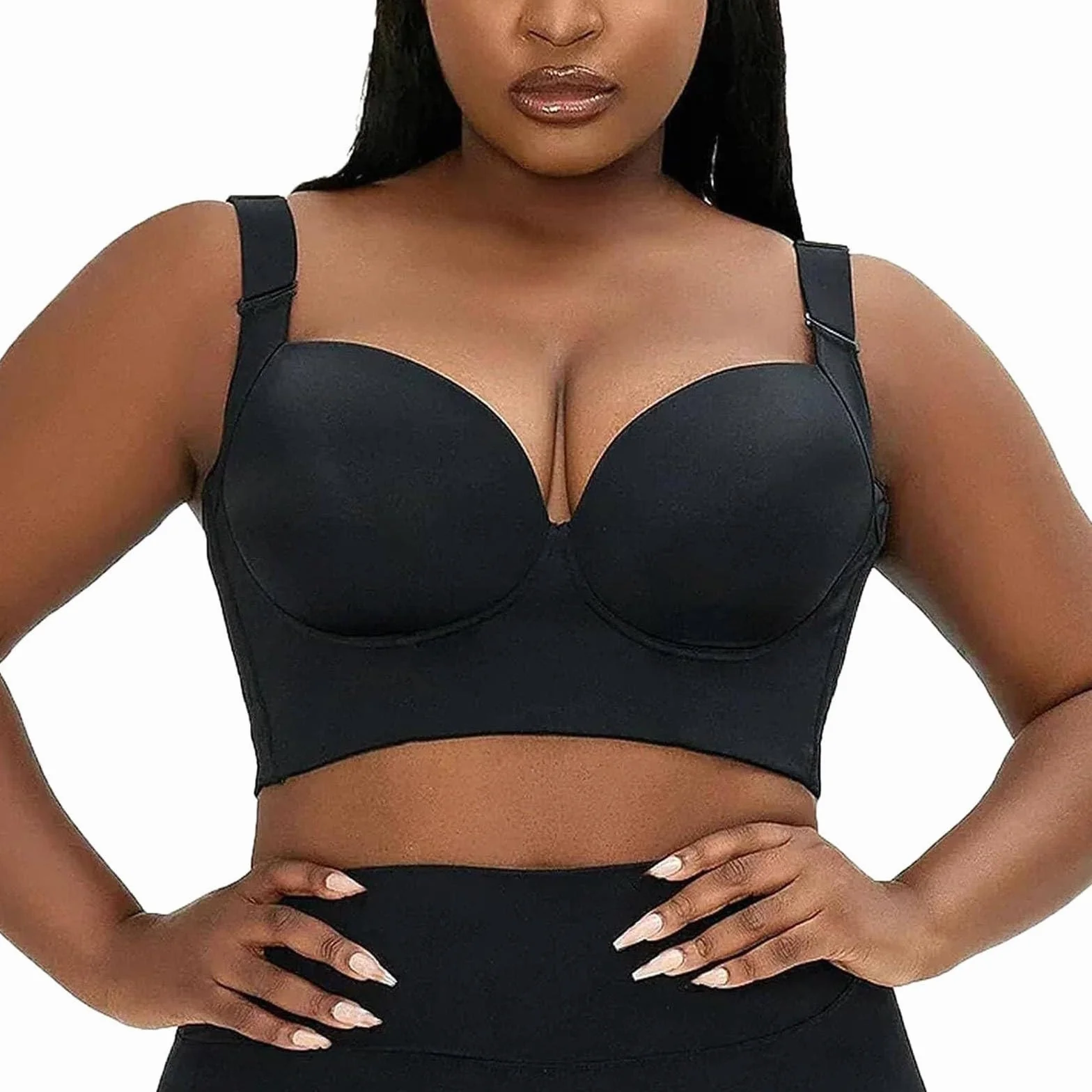 Soutien-Gorge Sexy Brillant de Grande Taille avec Ajustement Anti-affaissement sur Le côté de la Poitrine pour Femme Débardeur Chat