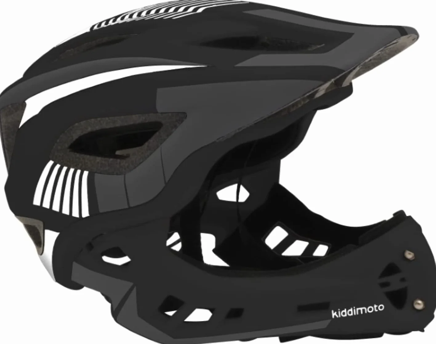 KIDDIMOTO Casque vélo intégral Noir S Plastique KMHFF05S