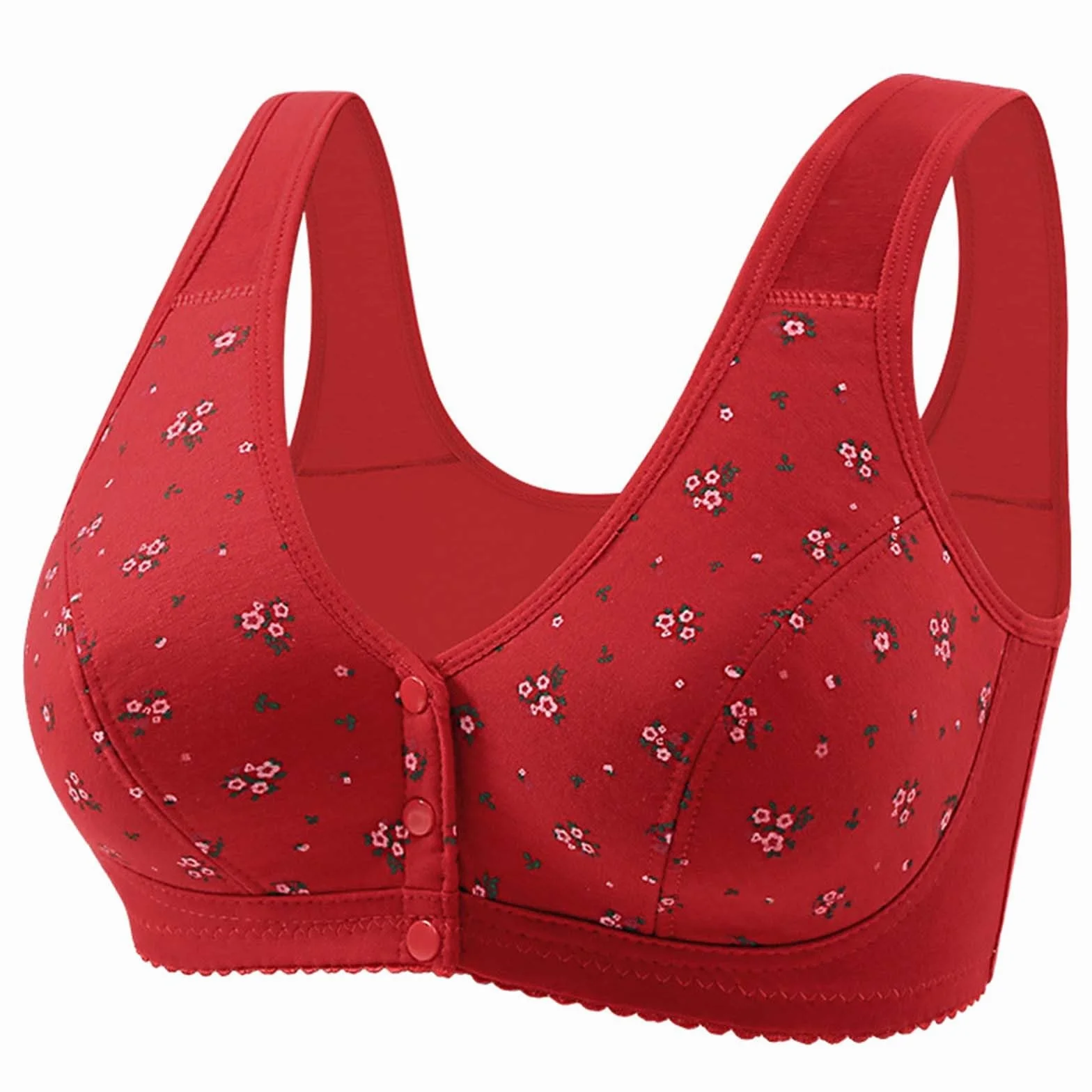 Bras for Older Women Comfy Convenient Front Closure Bras Full Support No Underwire Lot Satin
