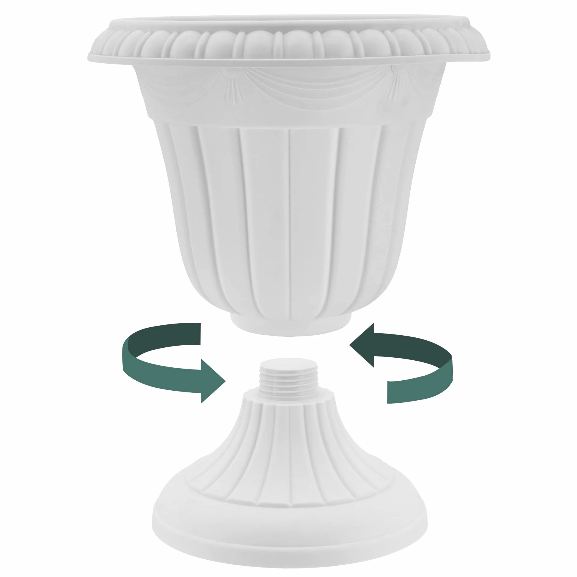 Arcadia Garden Products Pl20bg Traditionnel Plastique Urne 25,4 x 30,5 cm Medium Beige