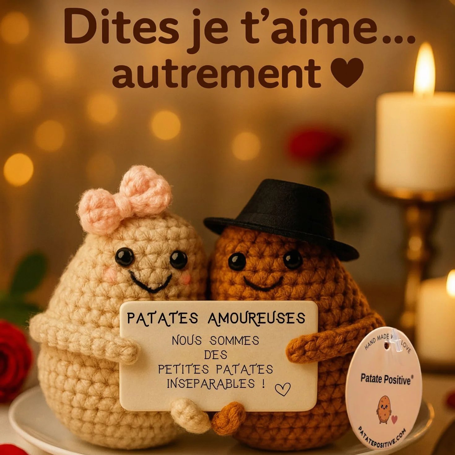 Patates Amoureuses Cadeau Romantique Elle & Lui Saint-Valentin Anniversaire Mariage Noces I Love You