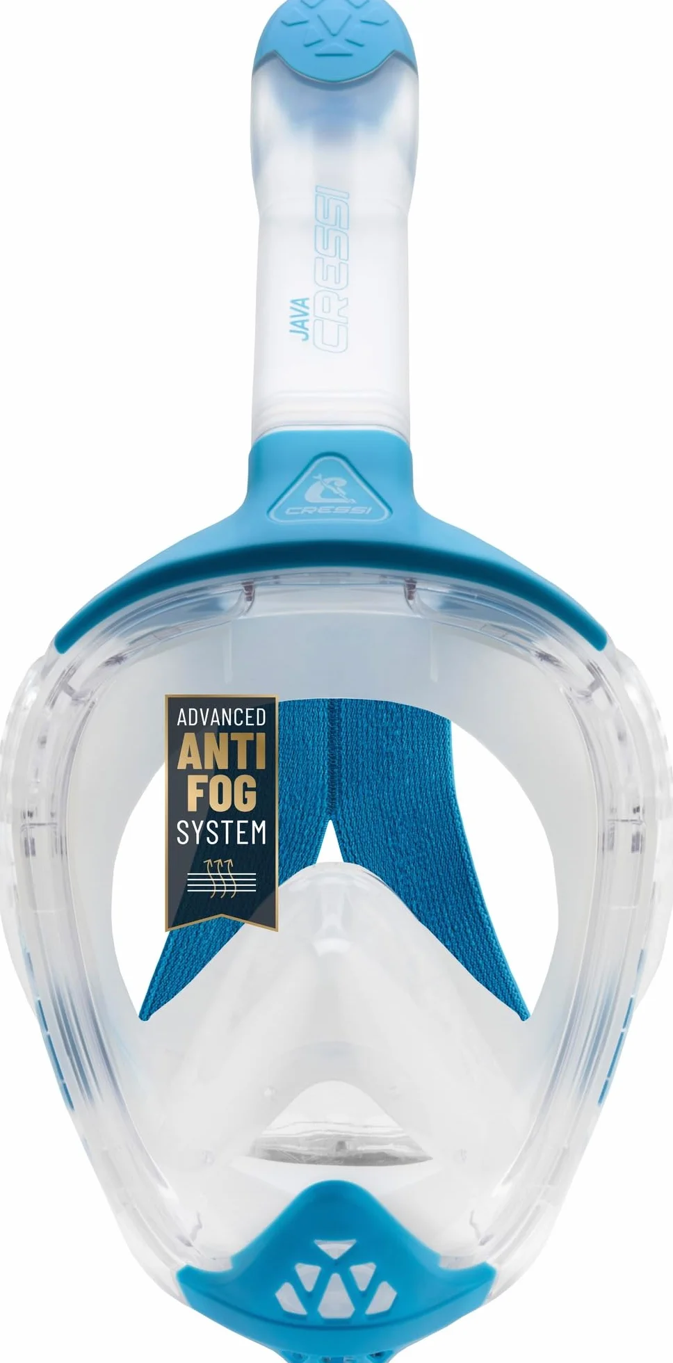 CRESSI Java Full Face Mask Masque Intégral Snorkeling Lentille Anti Buée Ultra Claire 100% Silicone Tuba Sec