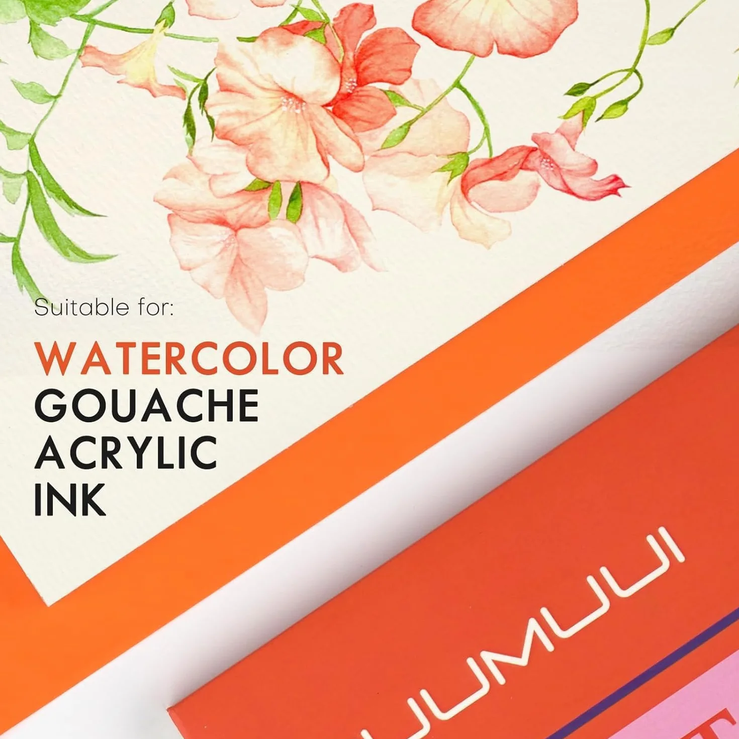 Papier Aquarelle Coton A4 300g - Bloc 22 Feuilles 100% Coton Sans Acide 21x29,7 cm