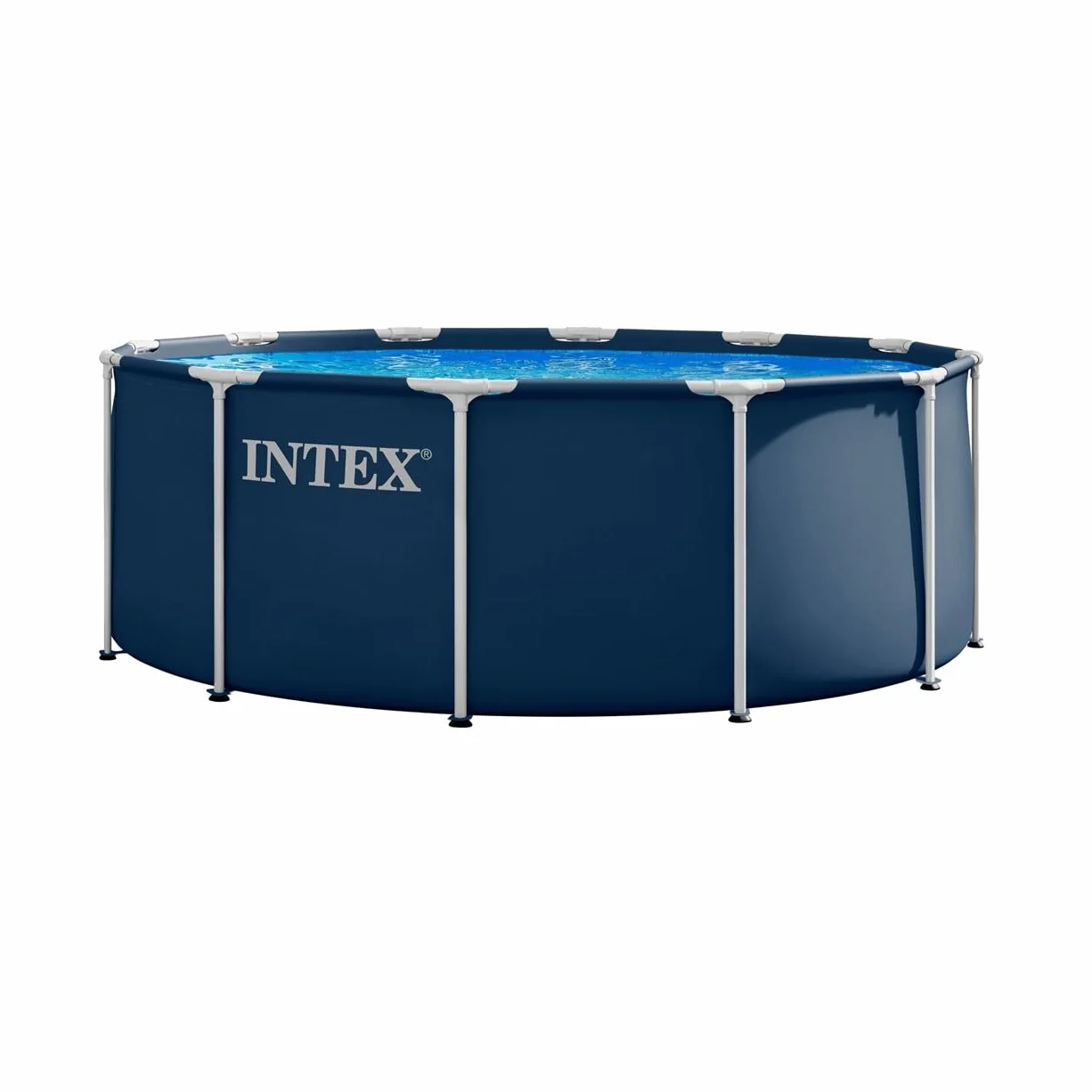 Intex Ensemble de Piscine avec Cadre en métal Bleu Marine 3,66 m x 1,22 m