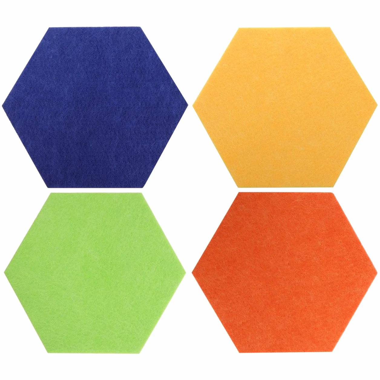 Panneau d'Affichage en Feutre Hexagonal 4 Pièces – Tableau Mémo Mural Multicolore