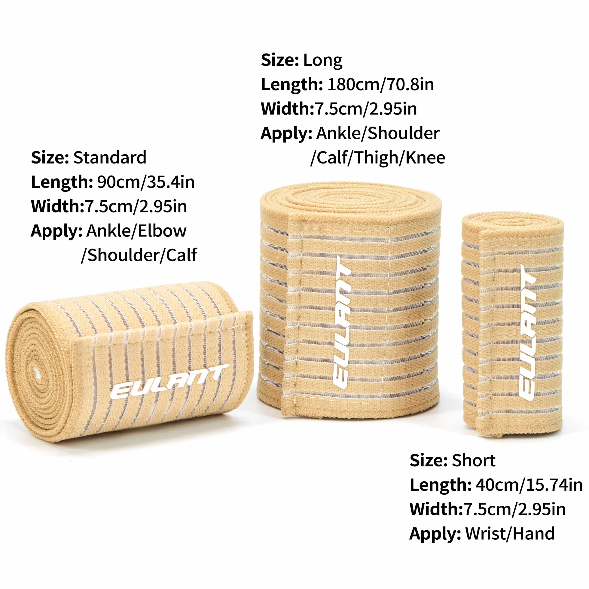 EULANT Bandage élastique de compression 40cm, Bandage réglable pour la main, Lanière pour cheville pour enfants, Bandage de soutien pour le poignet