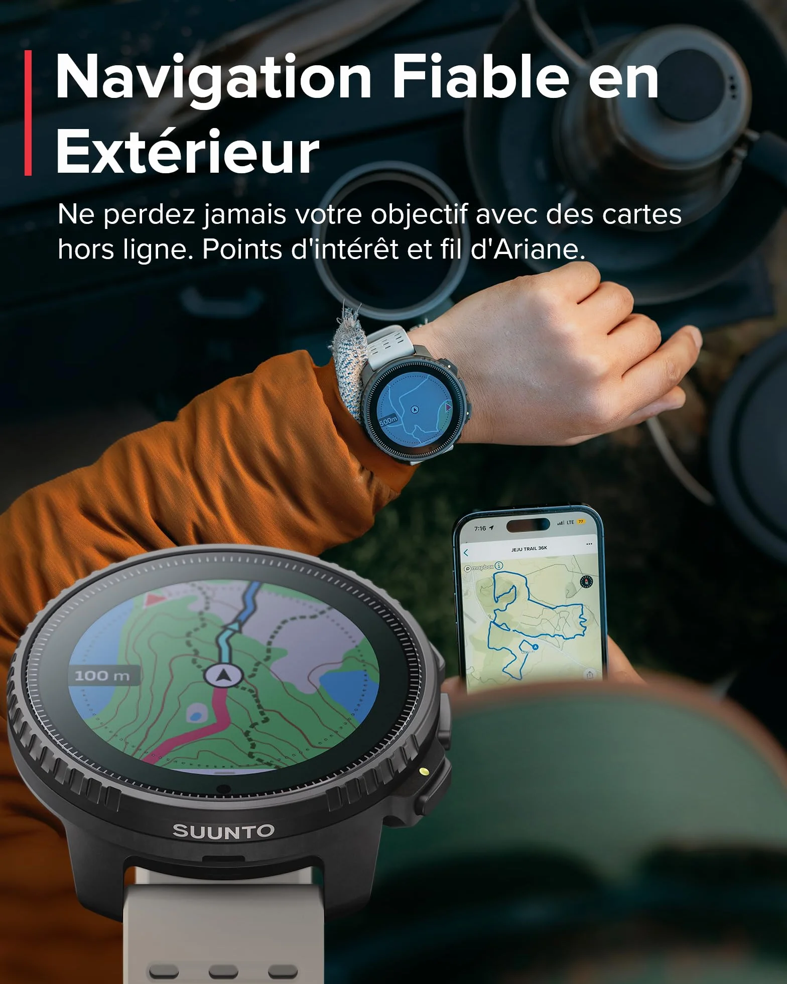 SUUNTO Vertical Montre Connectée Sport Homme GPS Tracker Activités Cardiofréquencemètre Altimètre Baromètre Chargement Solaire
