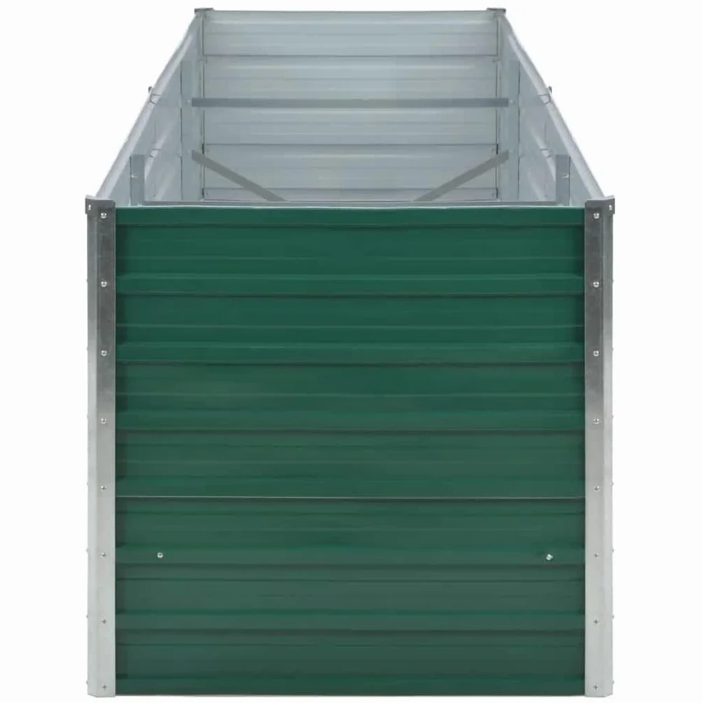 vidaXL Bac à Fleurs surélevé en Acier Galvanisé 240x80x77 cm Vert