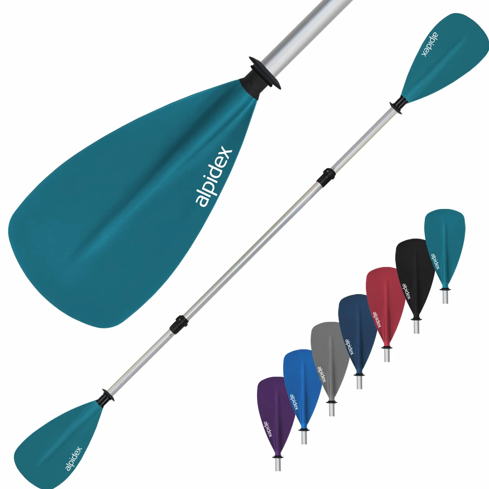 ALPIDEX 2 in 1 Pagaies Canoe Tavola Sup Réglable 160-207 cm Aluminium Pagaie Planche Gonflable Canoë Kayak Double Pagaie Paddle
