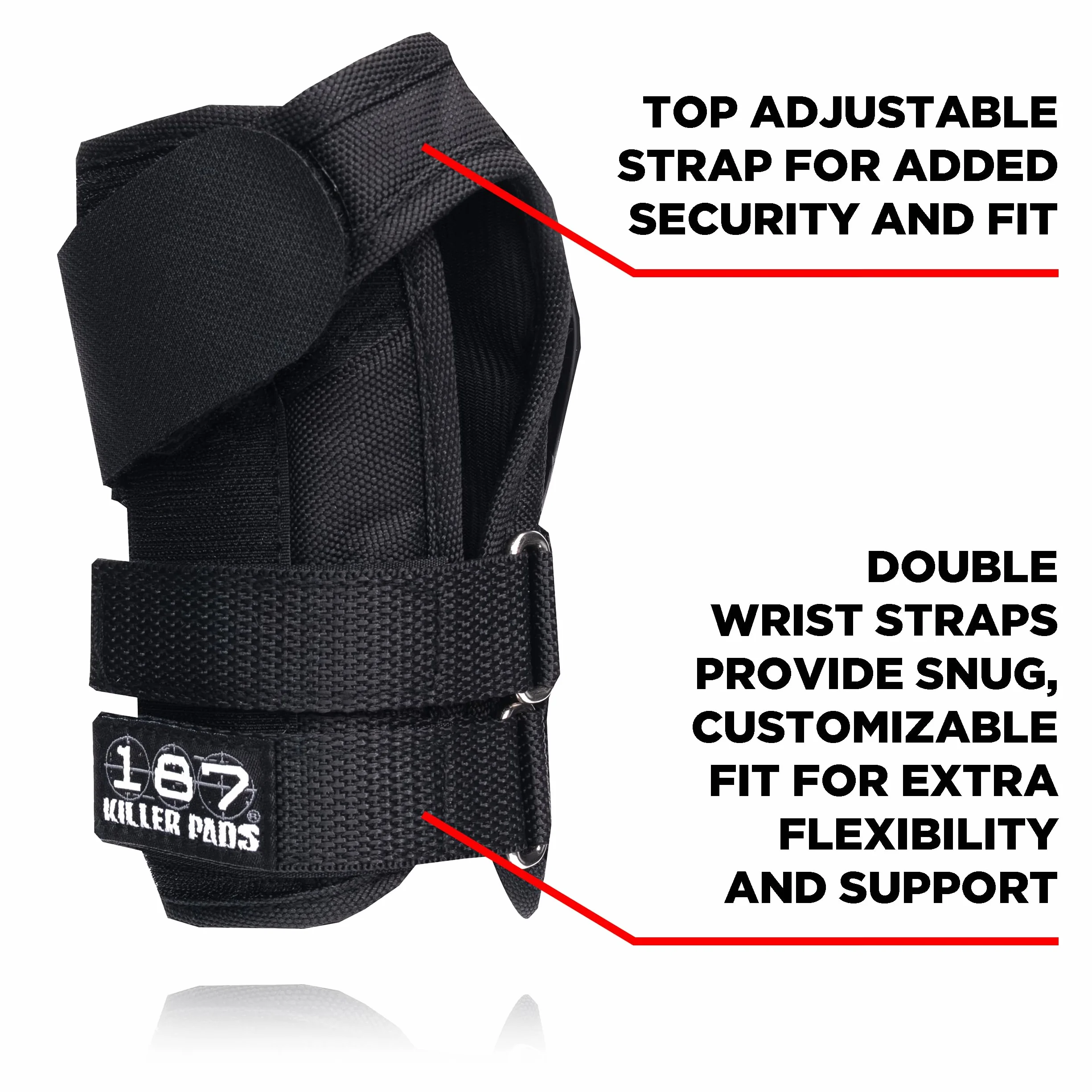 187 KILLER PADS Protèges Poignets Pro Noir XL