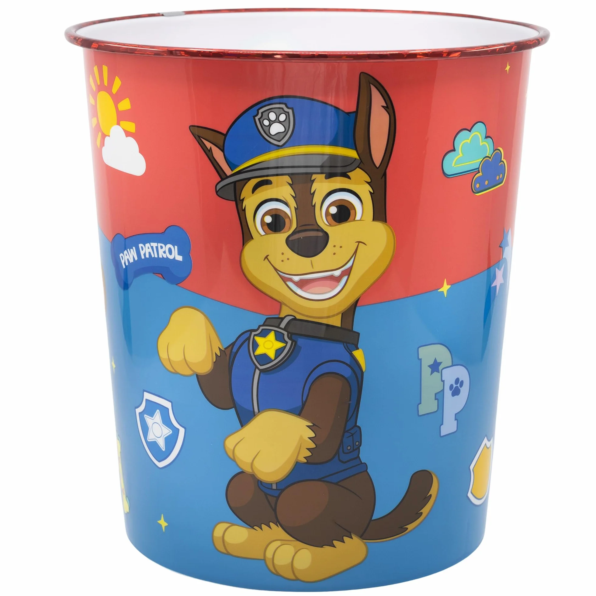 Pat' Patrouille Corbeille à Papier en Plastique 9923ml Poubelle Décorative pour Chambre d'Enfant